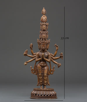 Eleven-Headed Avalokiteshvara sculpture | Symbol of Mercy and Enlightenment