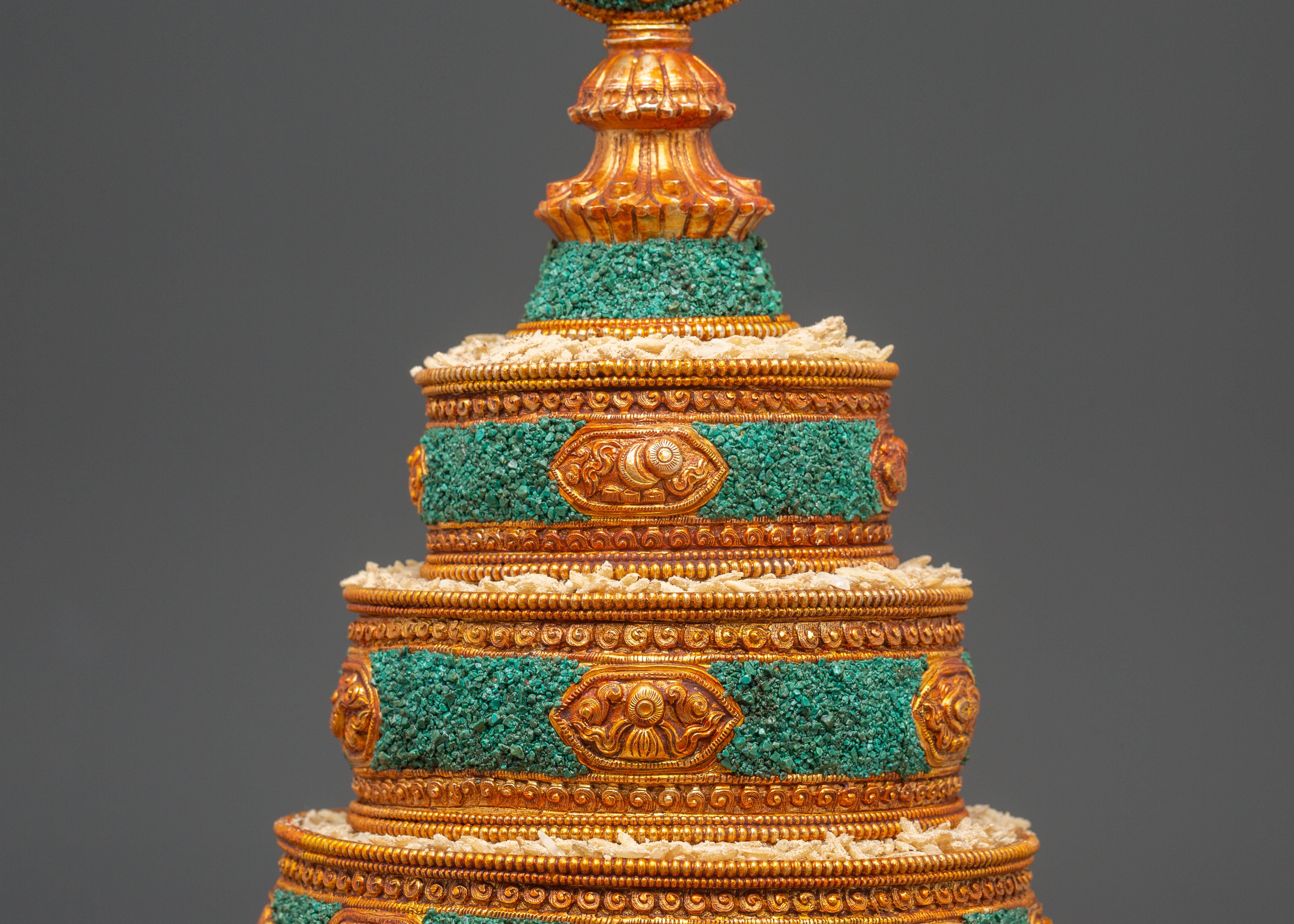 Sacred Traditional Gold Plated Mandala | Tibetan Buddhist Sacred Art Sculpture