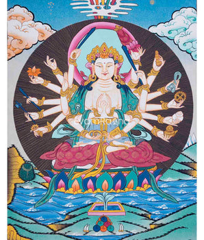 18 Armed Cundi Bodhisattva Thangka