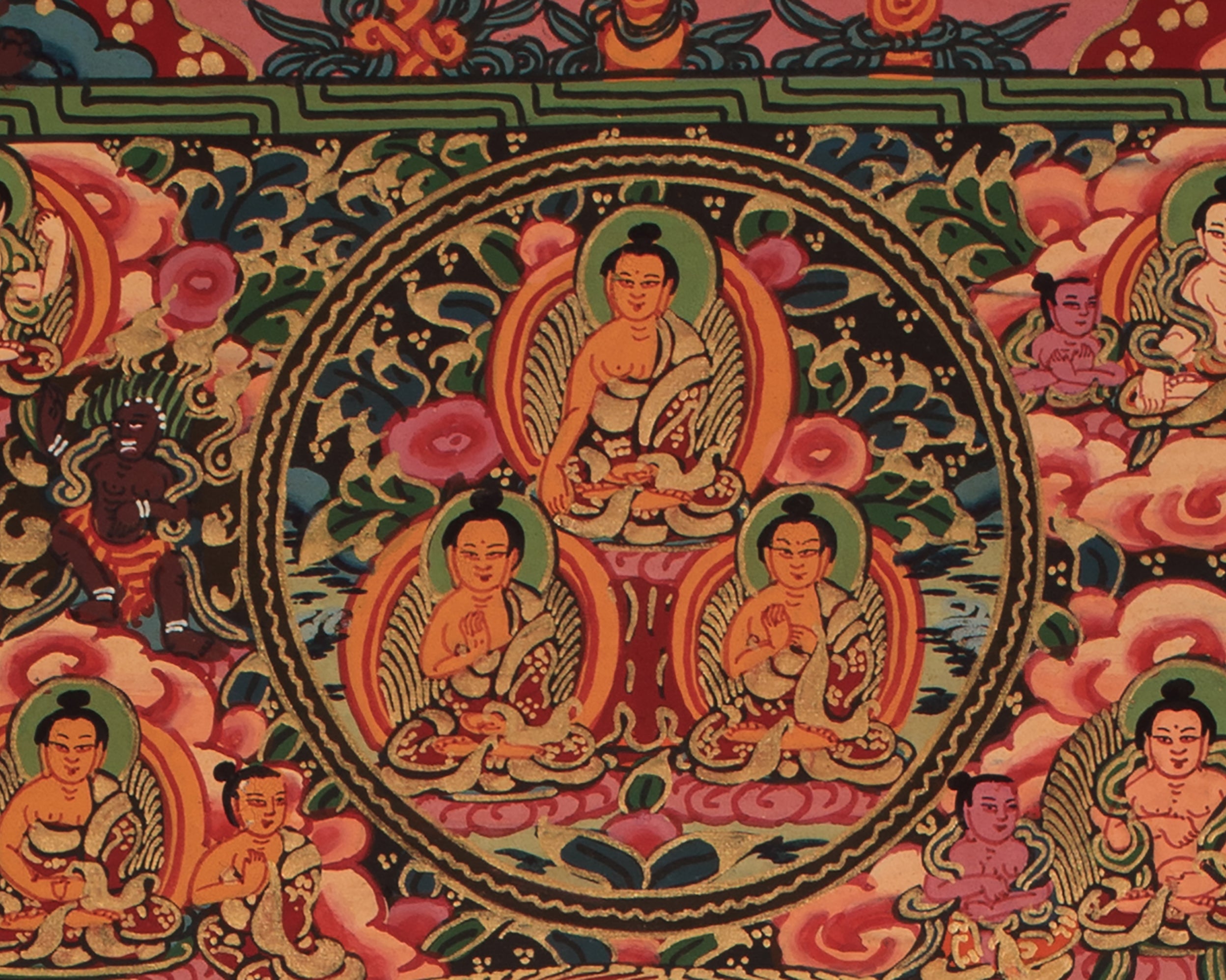 Buddha Mandala Hand Painted Art | Himalayan Artwork of Enlightenment and Spiritual Harmony