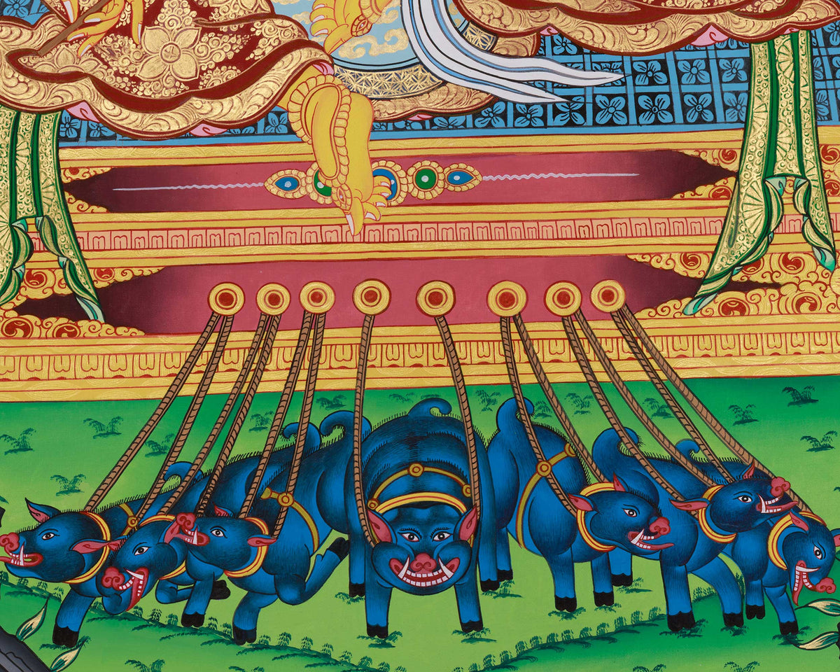 Traditional Thangka of Marichi | Embodiment of Wisdom
