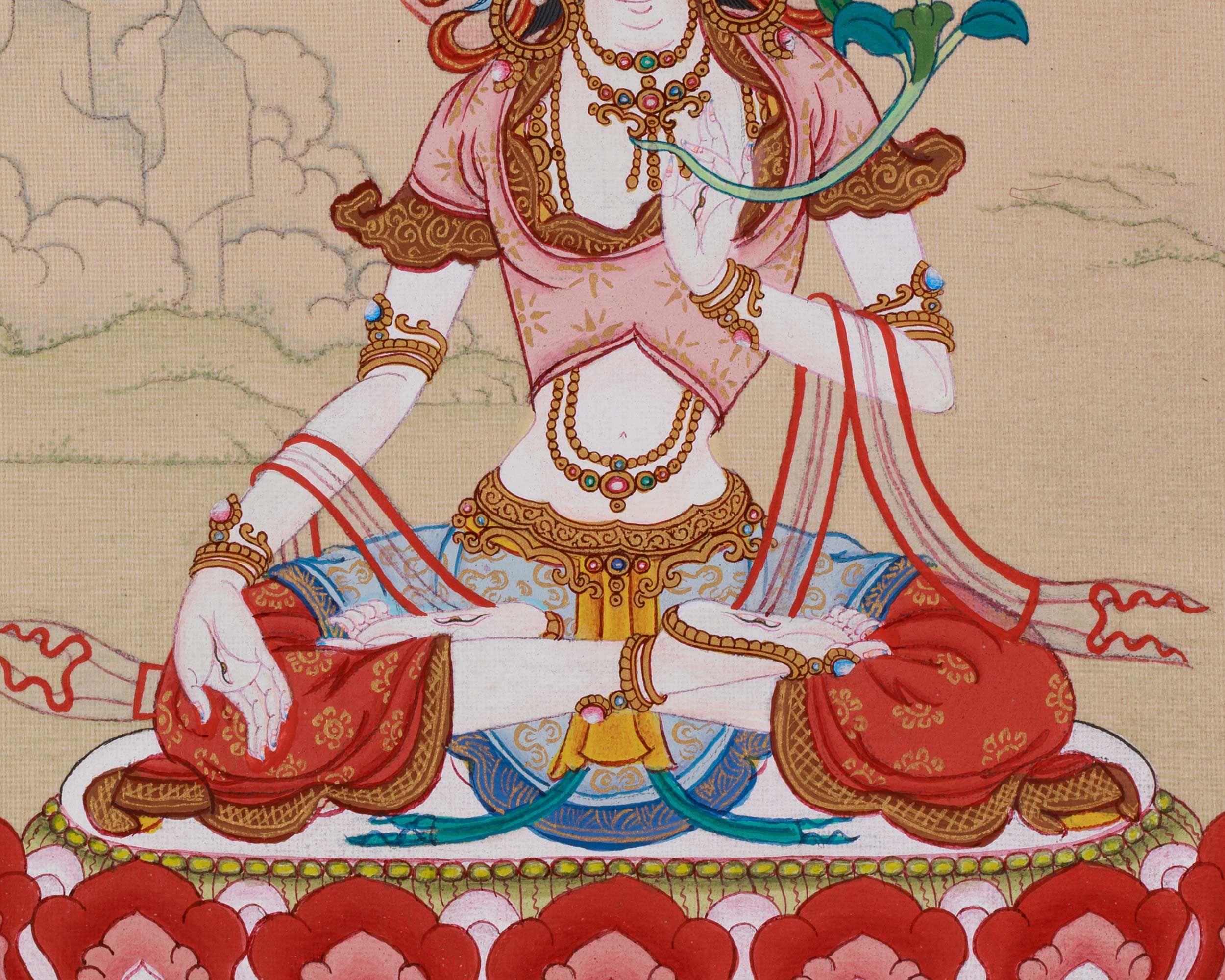 White Tara Compassion Art | Symbolized Longevity | Sita Tara