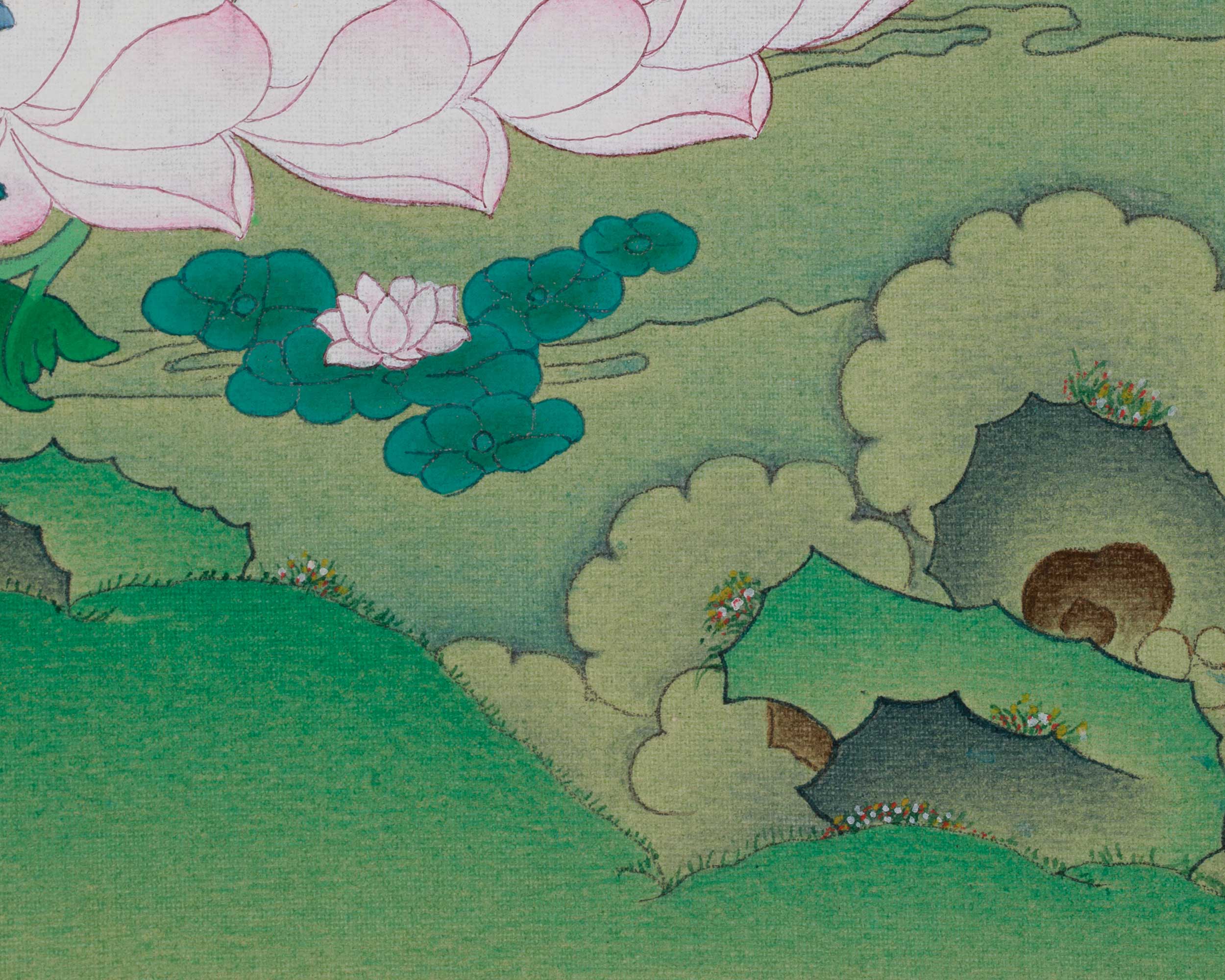 Hand-painted Thangka of Shyama Tara | Green Tara Protection Deity