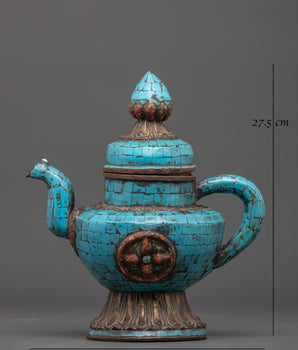 Tibetan Brass Tea Pot | Handcrafted Ritual Tea Pot
