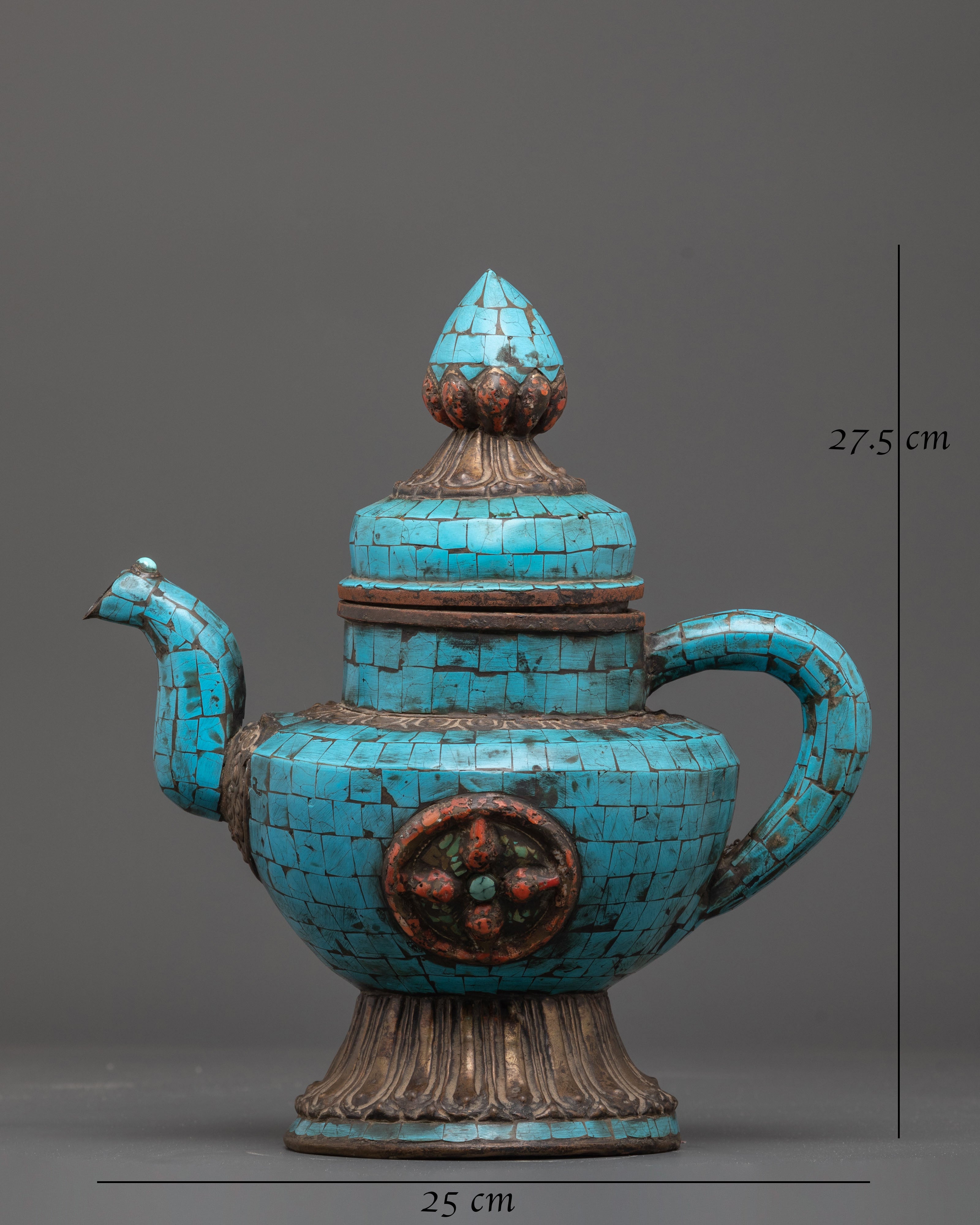 Tibetan Brass Tea Pot | Handcrafted Ritual Tea Pot