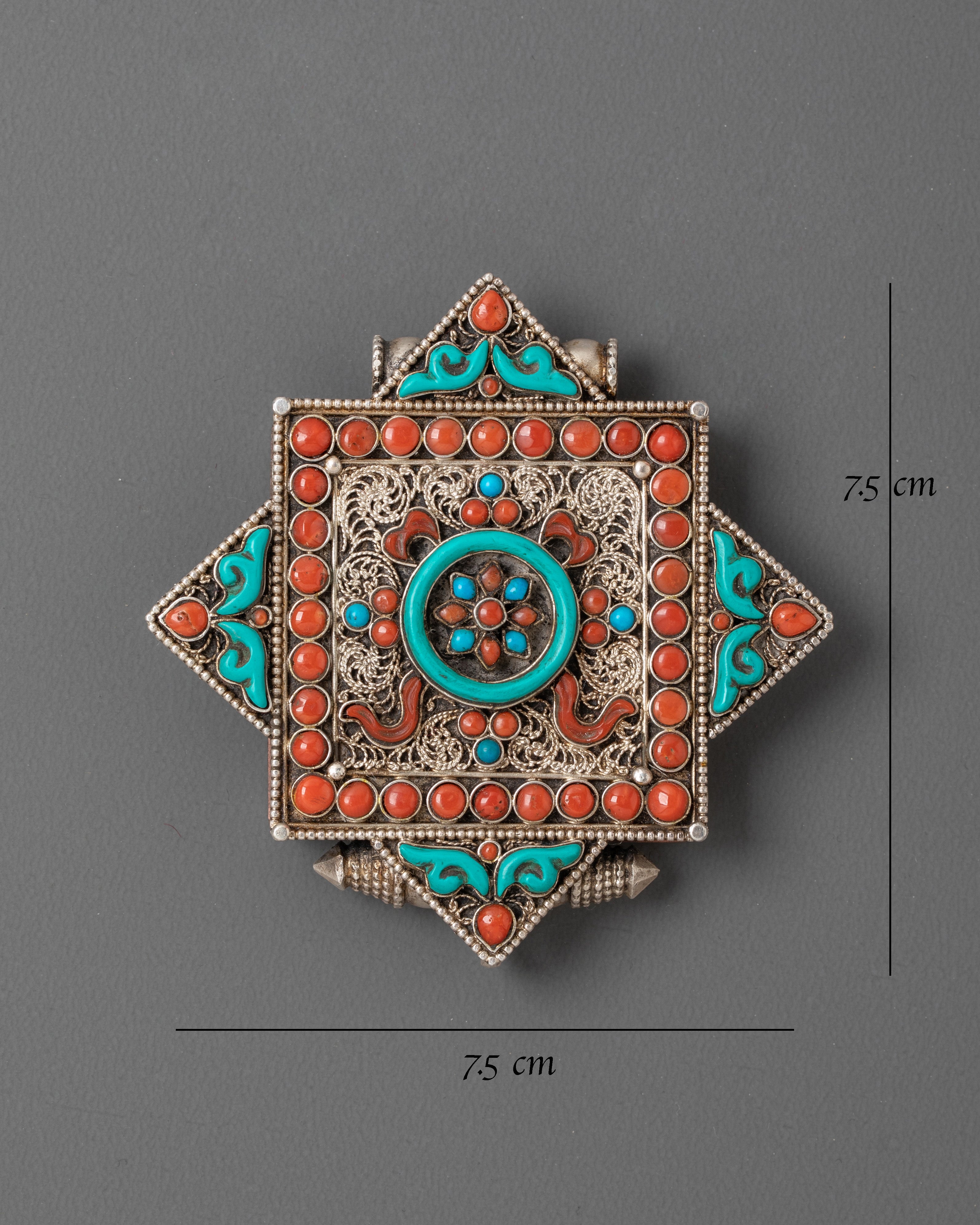 Flower Ghau Locket | Spiritual Healing Amulet