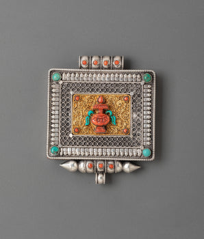 Tibetan Treasure Vase Ghau Box Locket