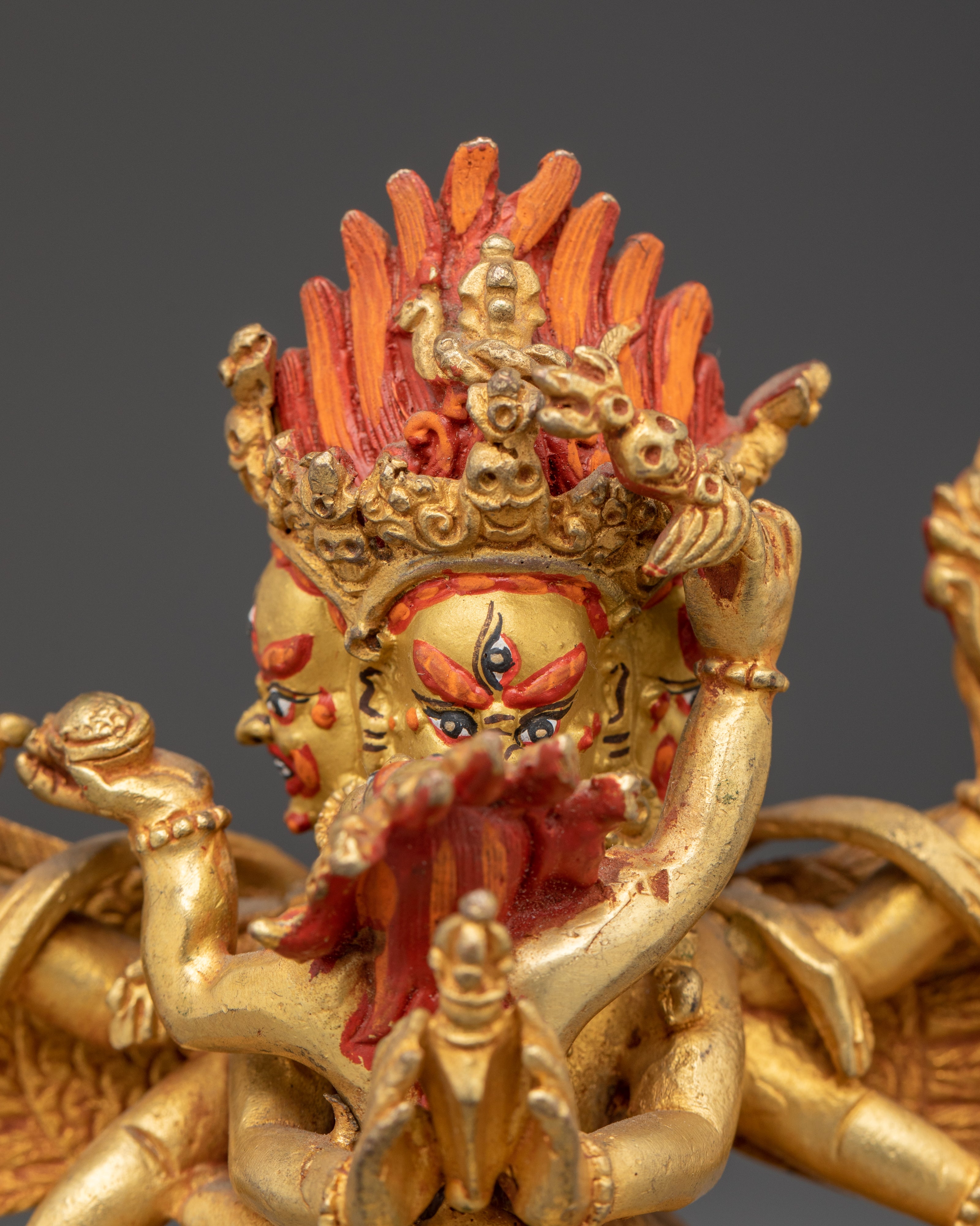 Tibetan Vajrakilaya Protector Statue | Sacred Buddhist Deity