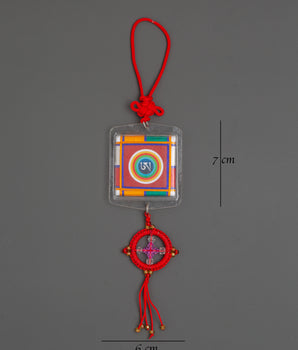 Sacred Tibetan Protection Buti | Buddhist Thread Cross Amulet