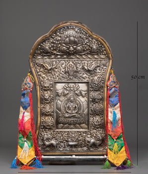 Tibetan Shakyamuni Buddha Metal Thangka | Symbol of Peace and Wellness