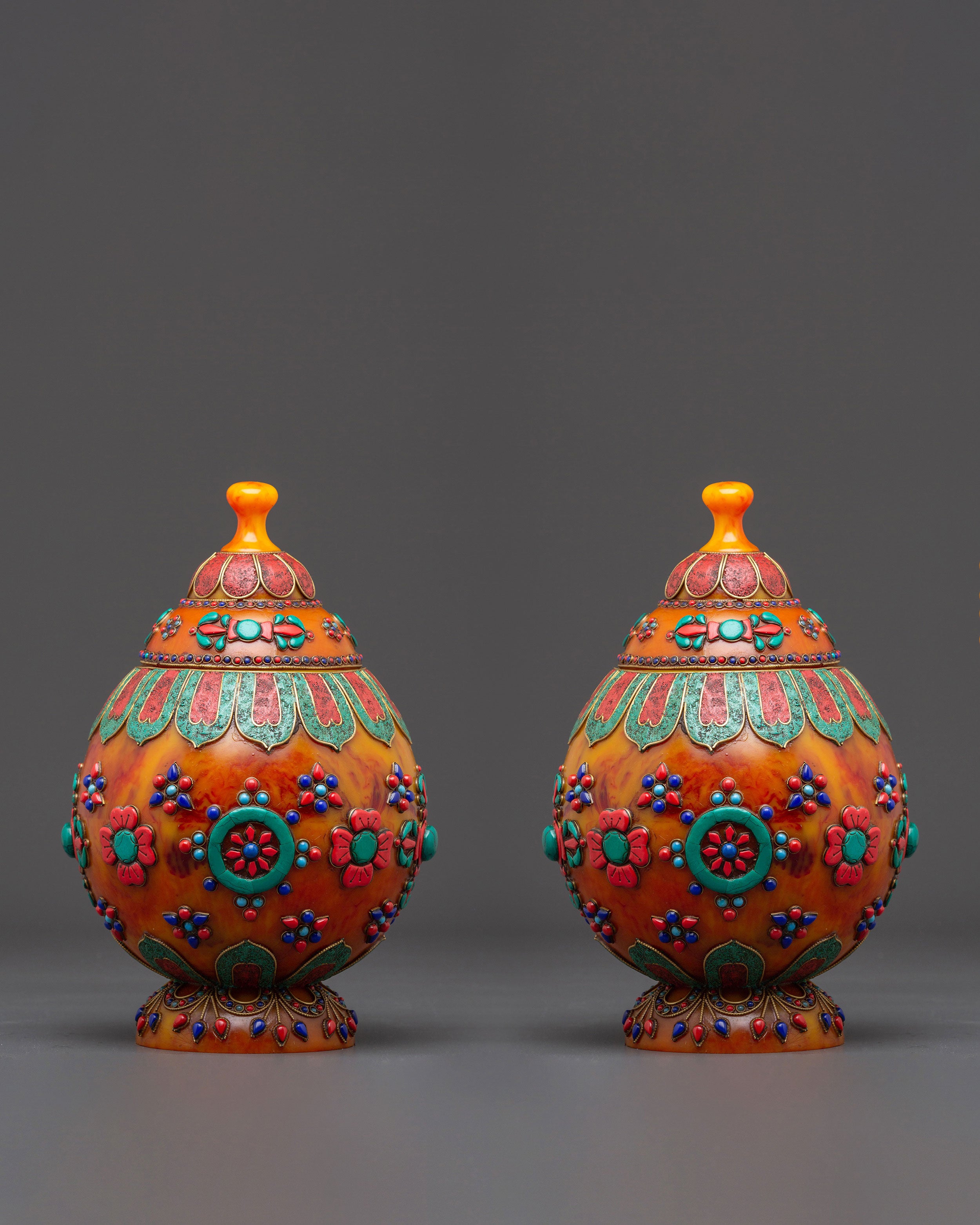 Offering Rice Pot Set | Handcrafted Tibetan Ritual Vessel for Spiritual Practices
