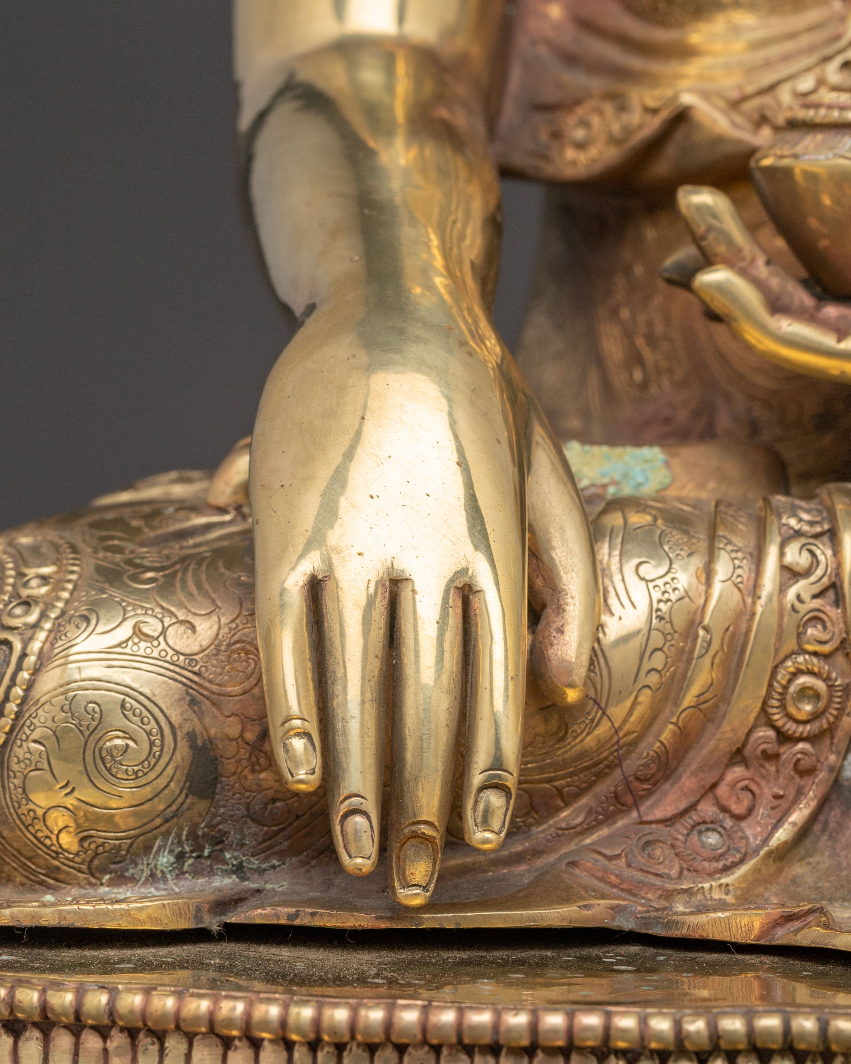 Tibetan Three Buddha Statue Set | Medicine Buddha, Shakyamuni Buddha & Amitabha Buddha