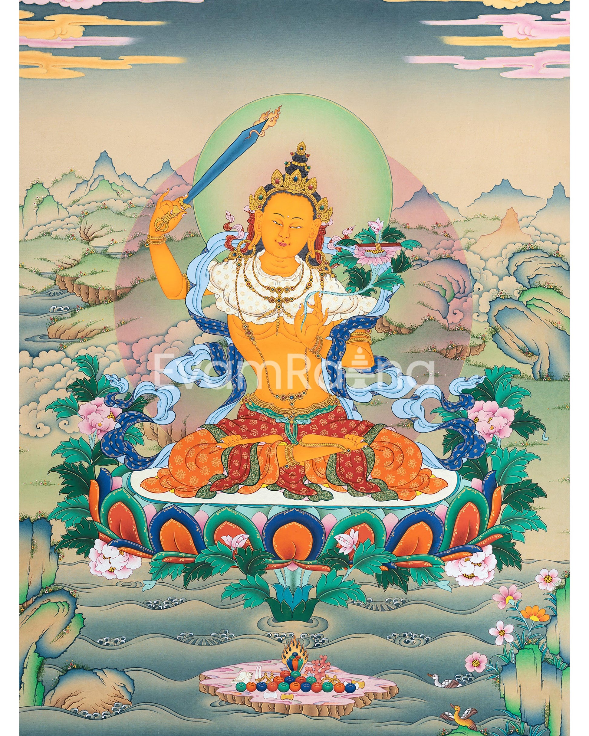 Manjushri Canvas Print's Sacred Energy