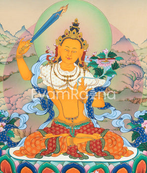 Manjushri Canvas Print's Sacred Energy | The Wisdom Deity | High Quality Giclee Print