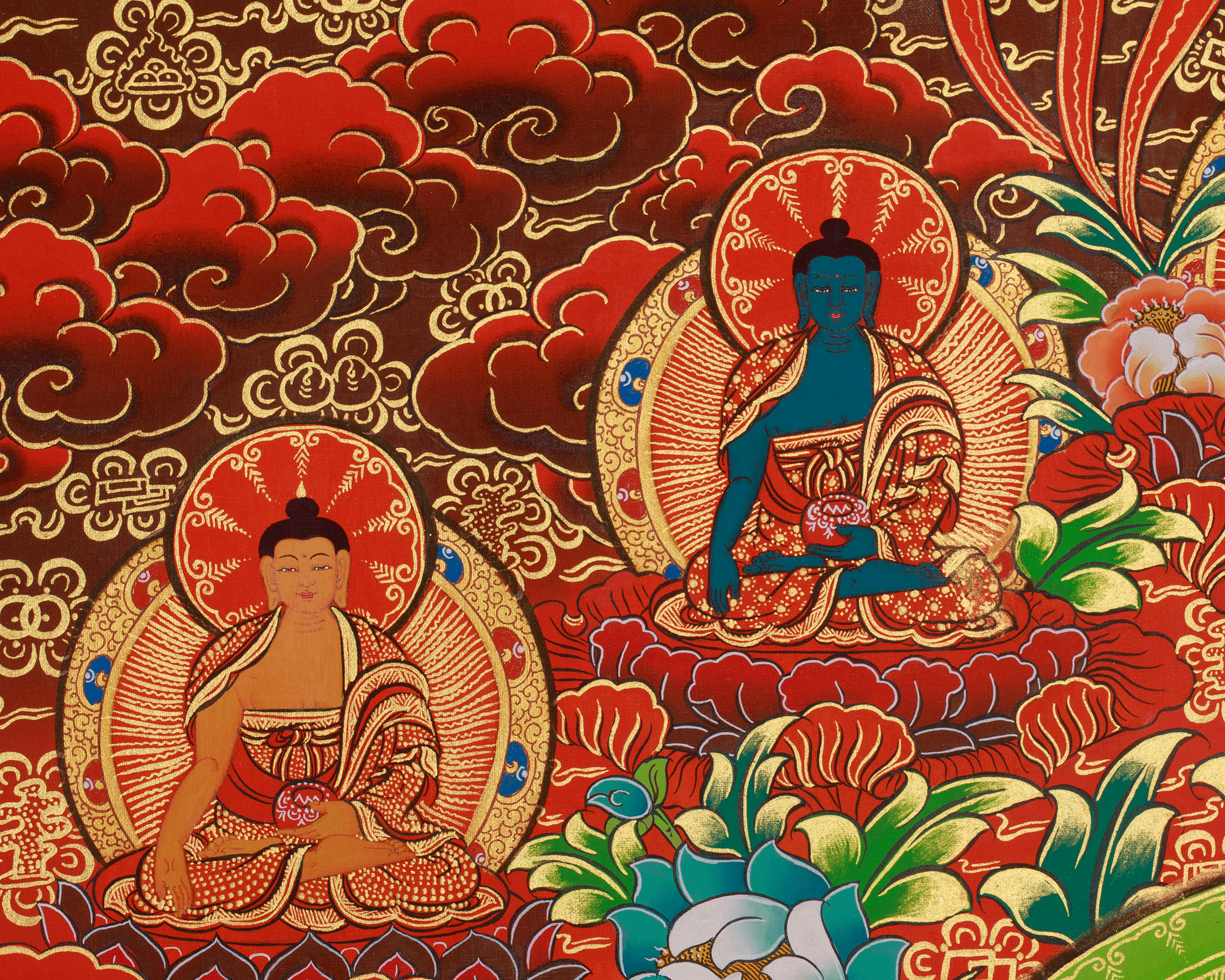 Himalayan Guru Rinpoche Art | Buddhist Master | Padmasambhava Thangka