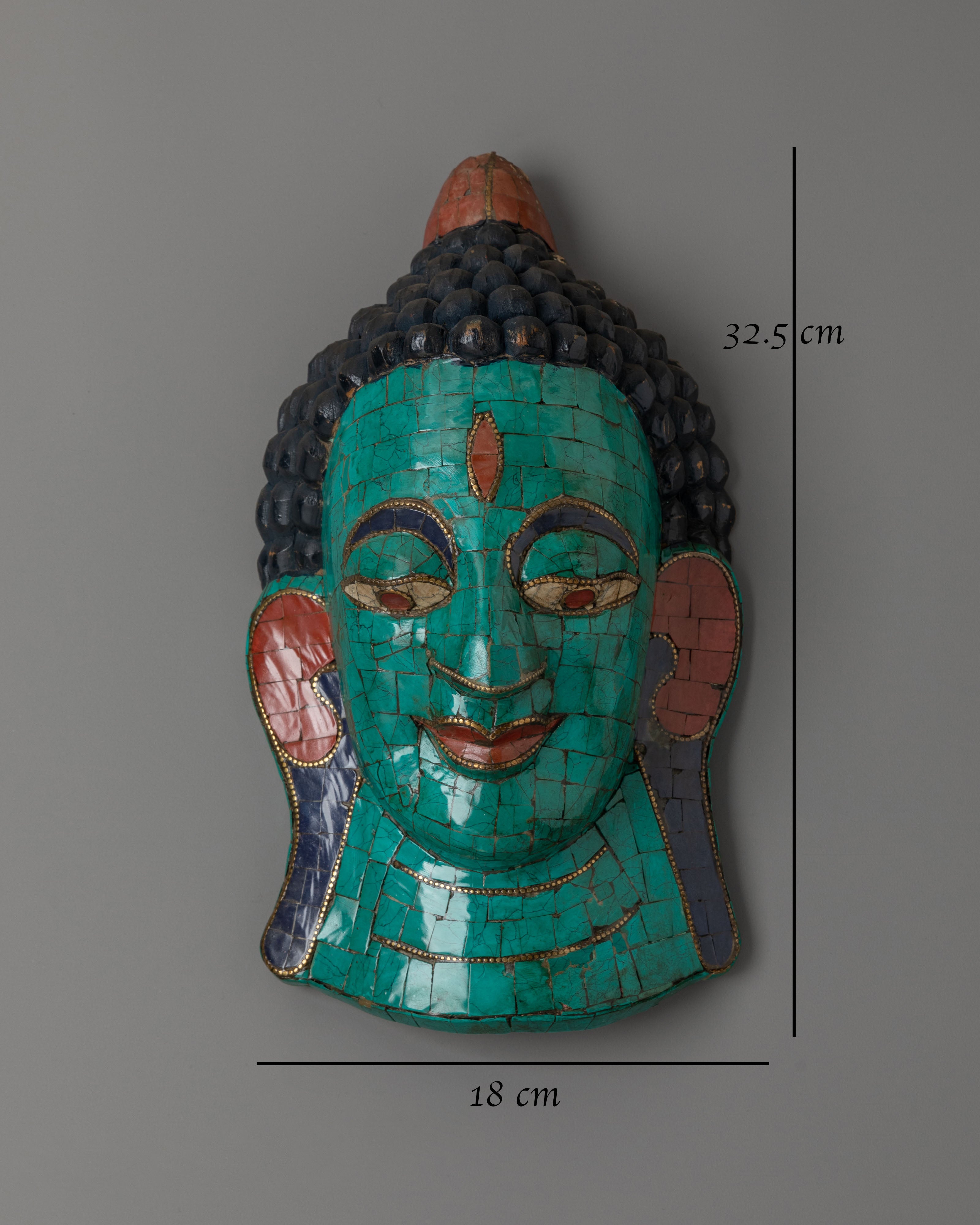 Spiritual Buddha Face Wall Hanging | Tibetan Meditation Art