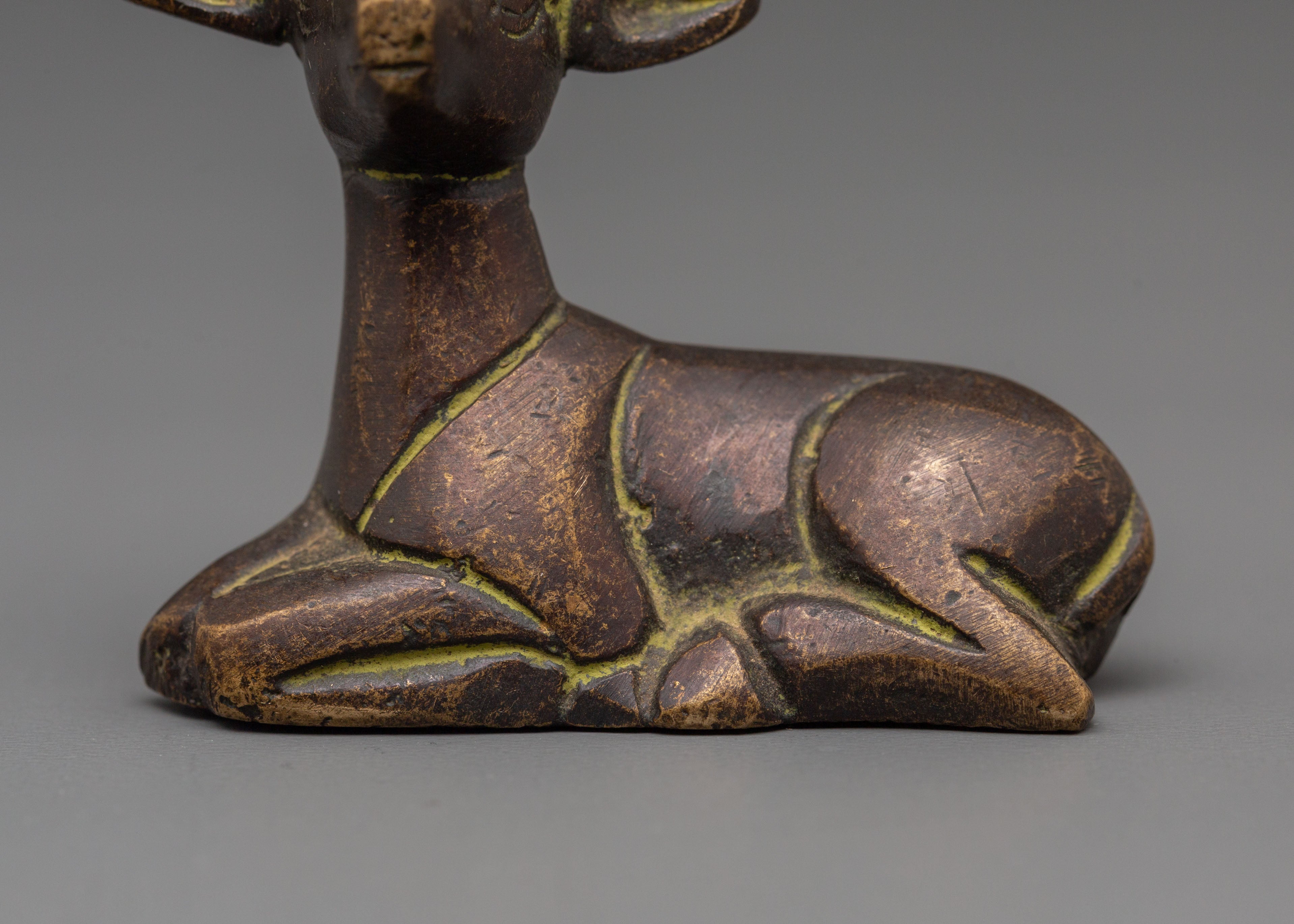 Himalayan Deer Sculpture | Spiritual Home and Altar Decor