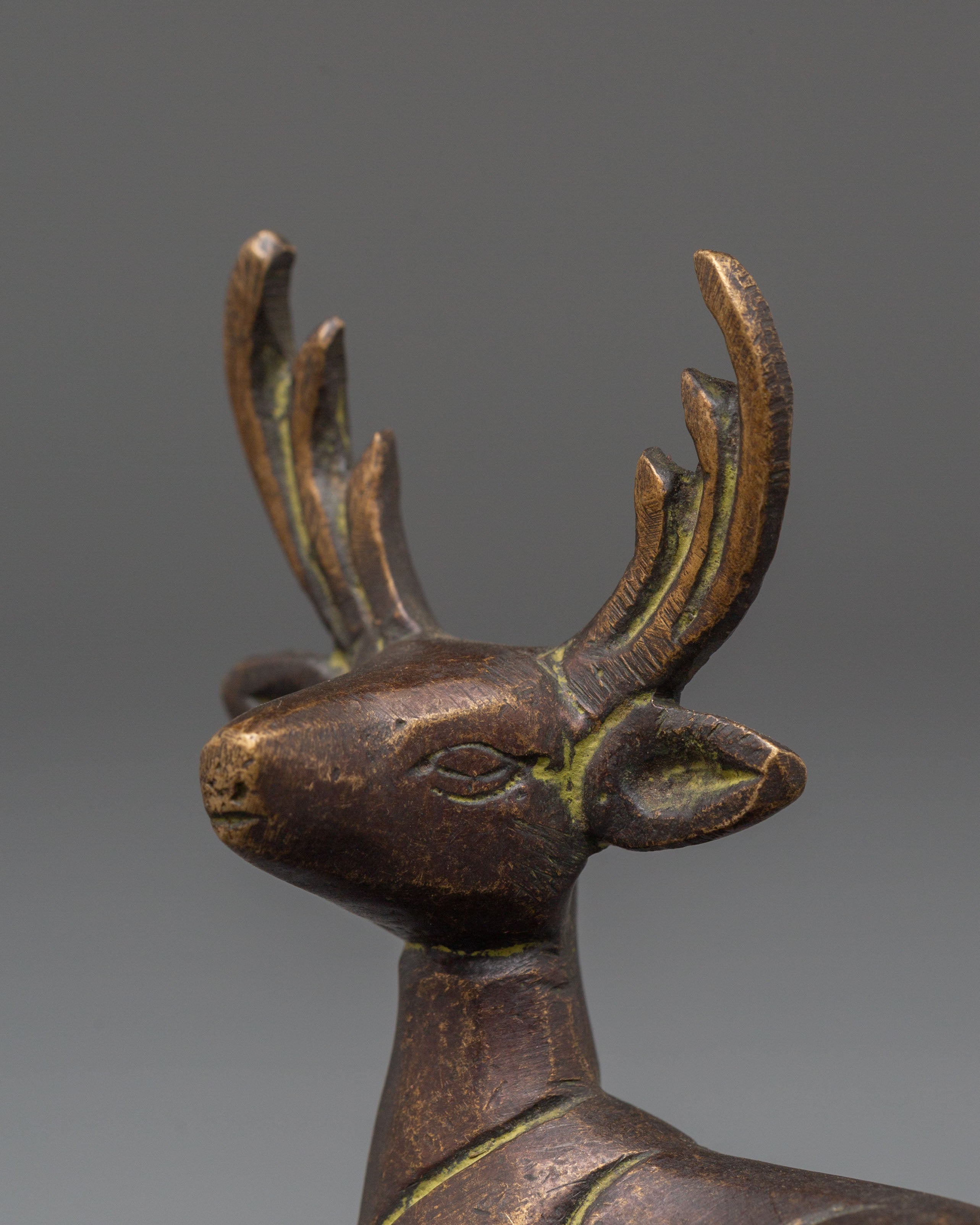 Himalayan Deer Sculpture | Spiritual Home and Altar Decor