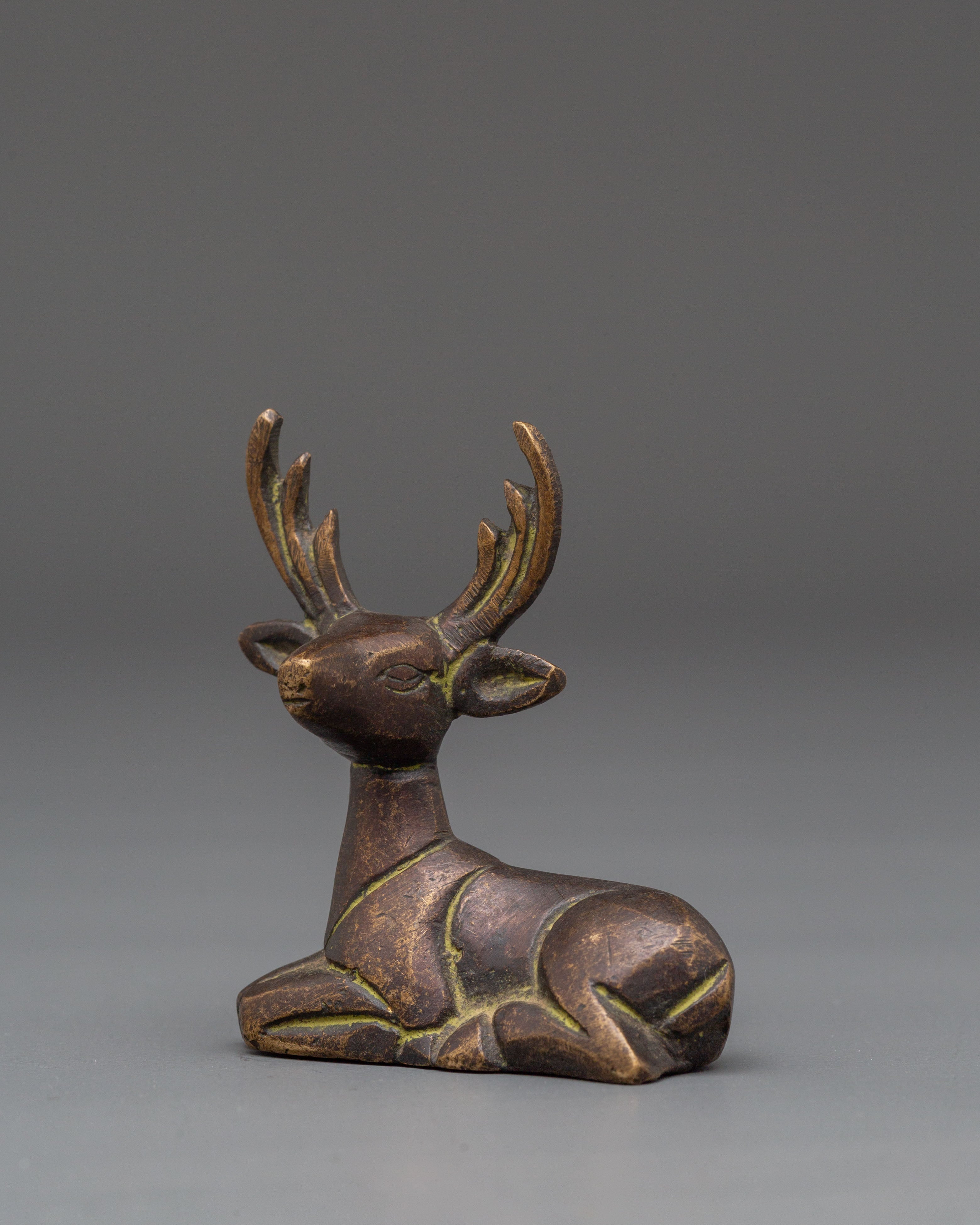 Himalayan Deer Sculpture | Spiritual Home and Altar Decor