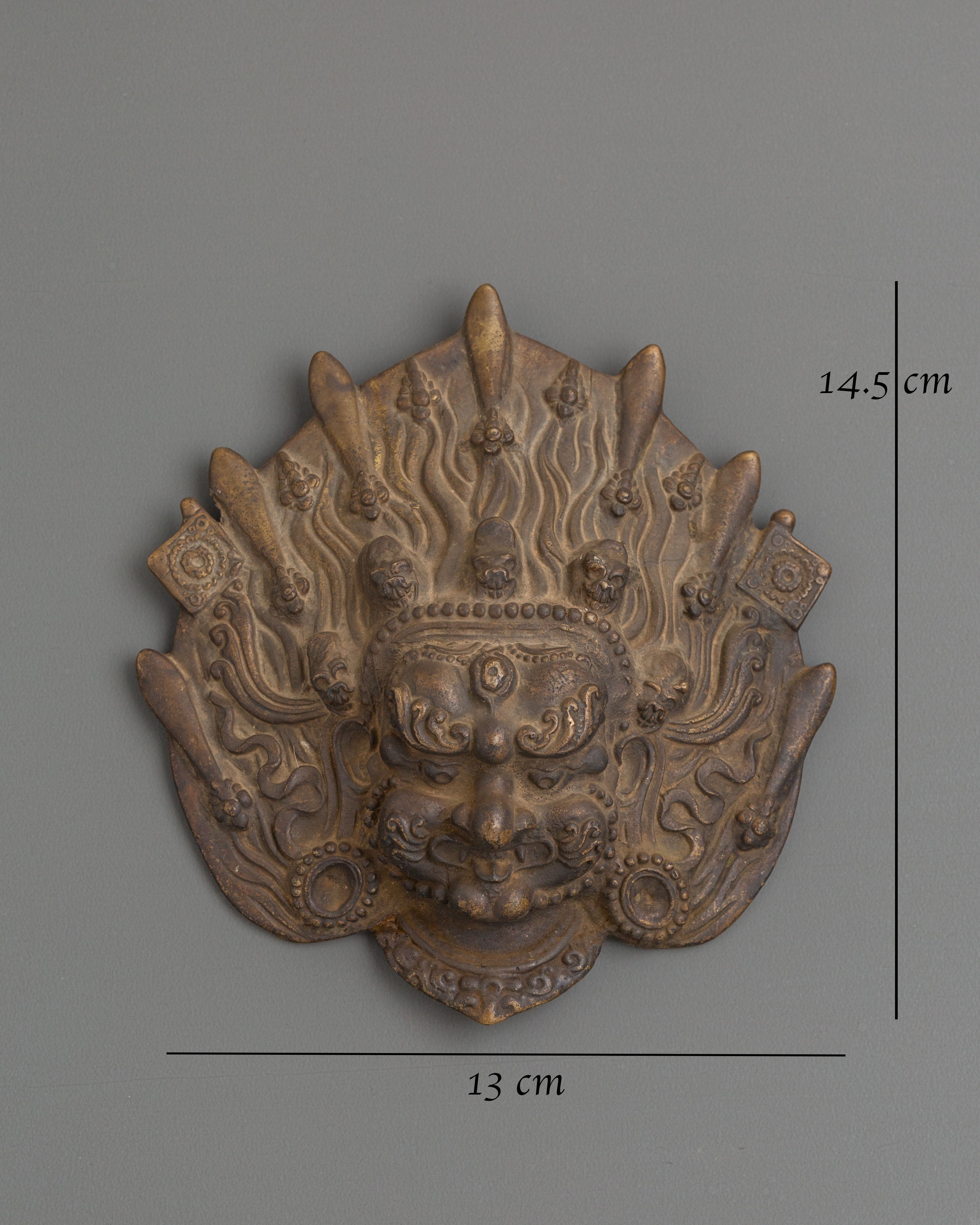 Handmade Mahakala Mask Wall Hanging | Symbol of Protection