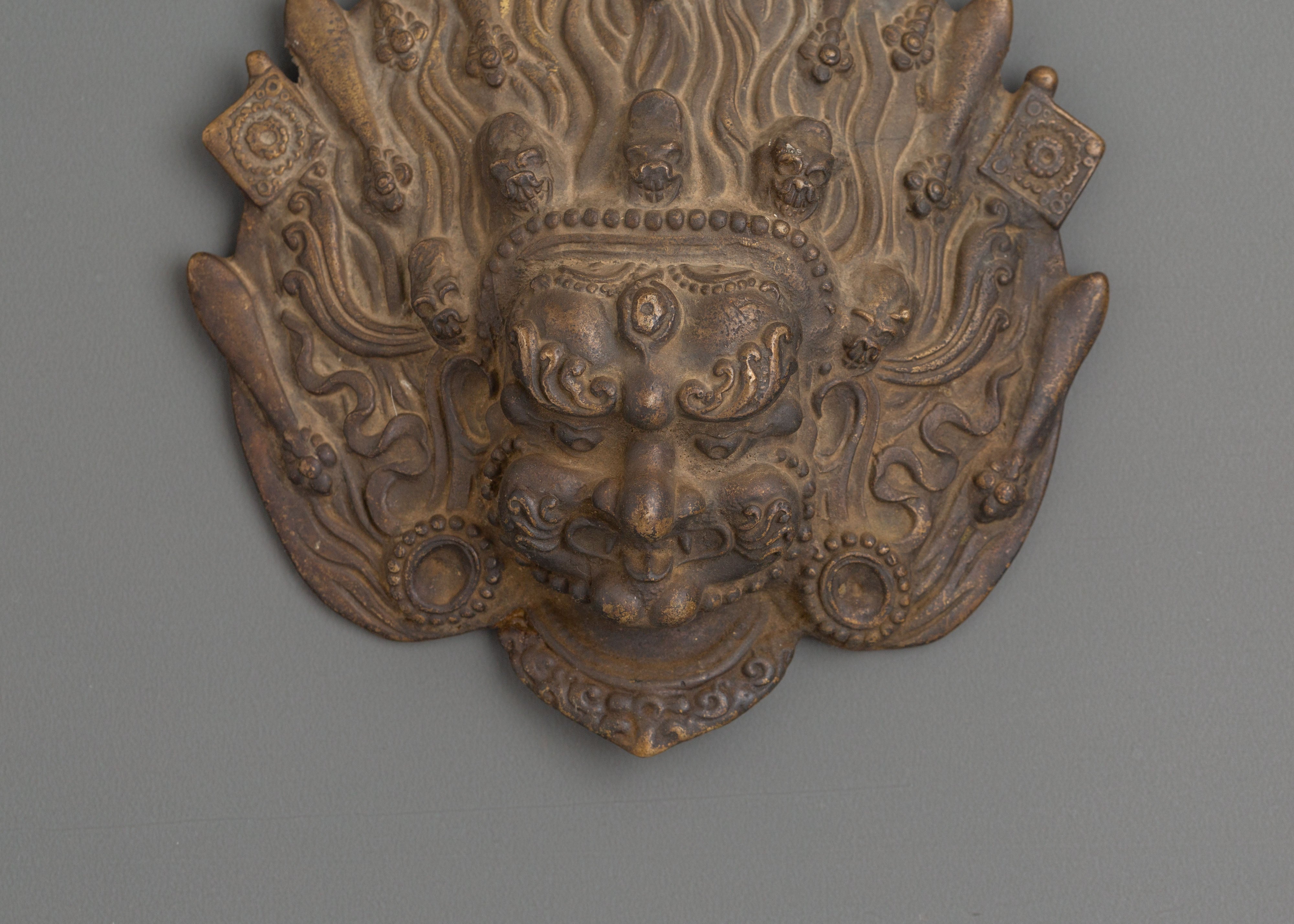 Handmade Mahakala Mask Wall Hanging | Symbol of Protection