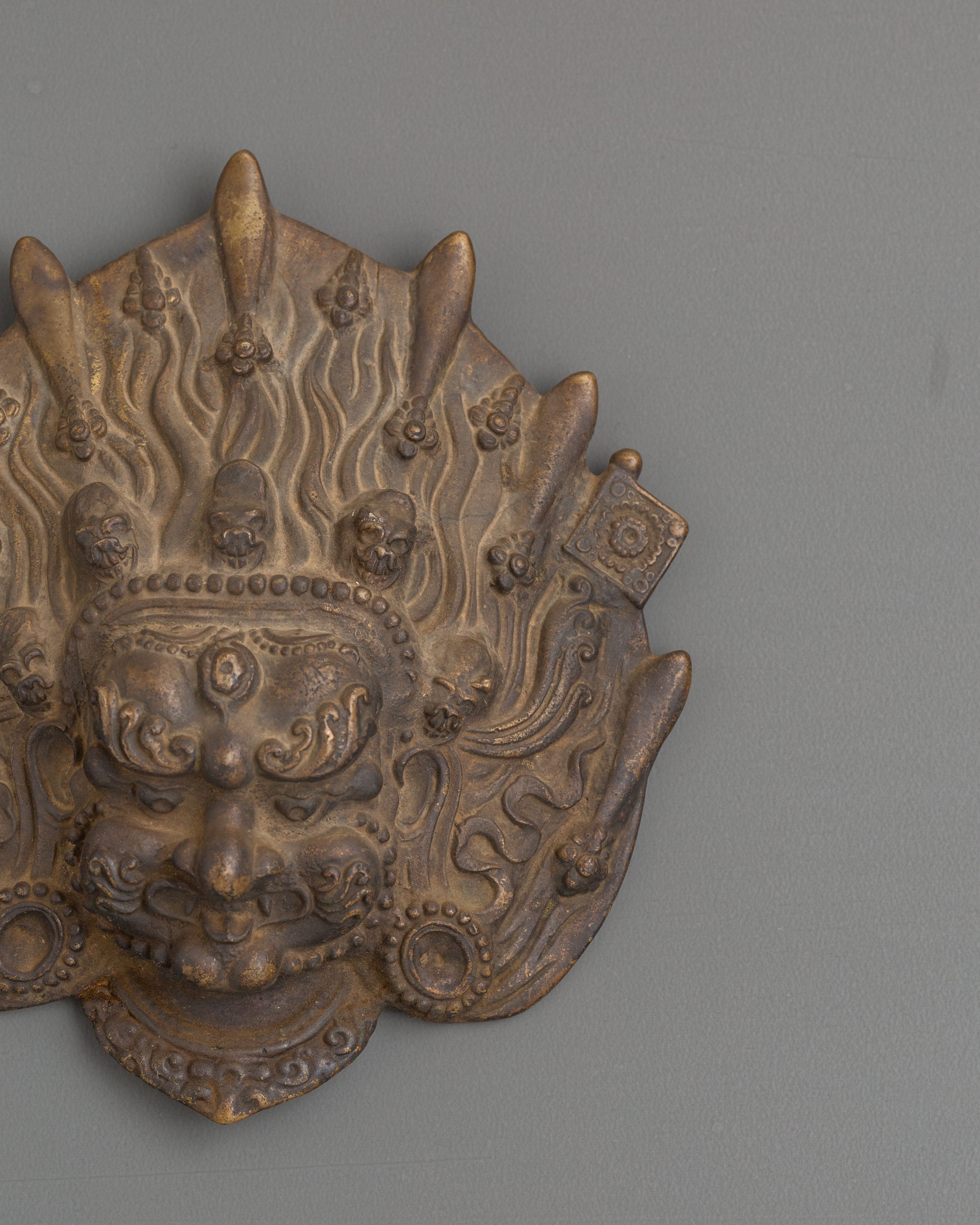 Handmade Mahakala Mask Wall Hanging | Symbol of Protection