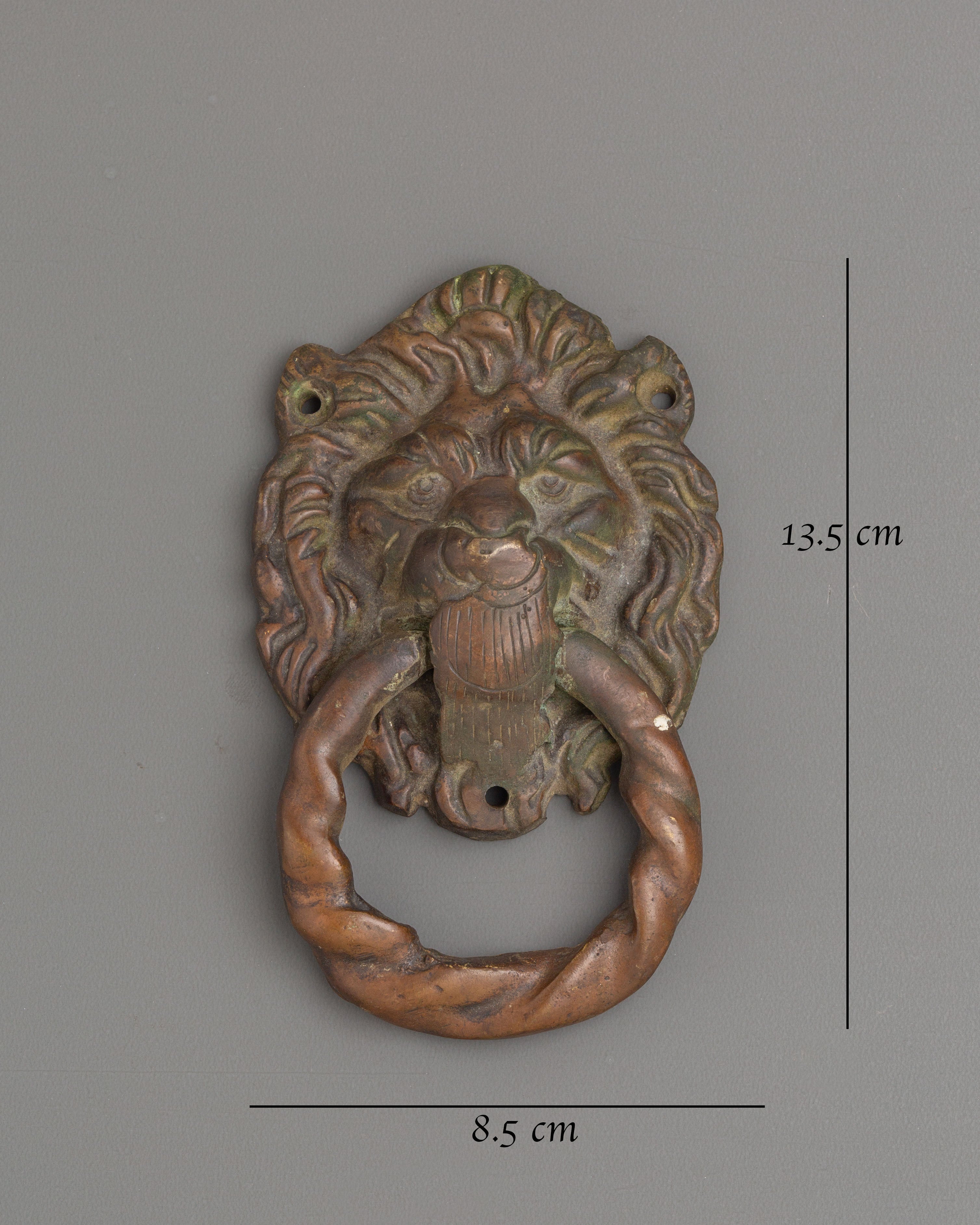 Handcrafted Lion Head Door Knocker | Traditional Door Decor