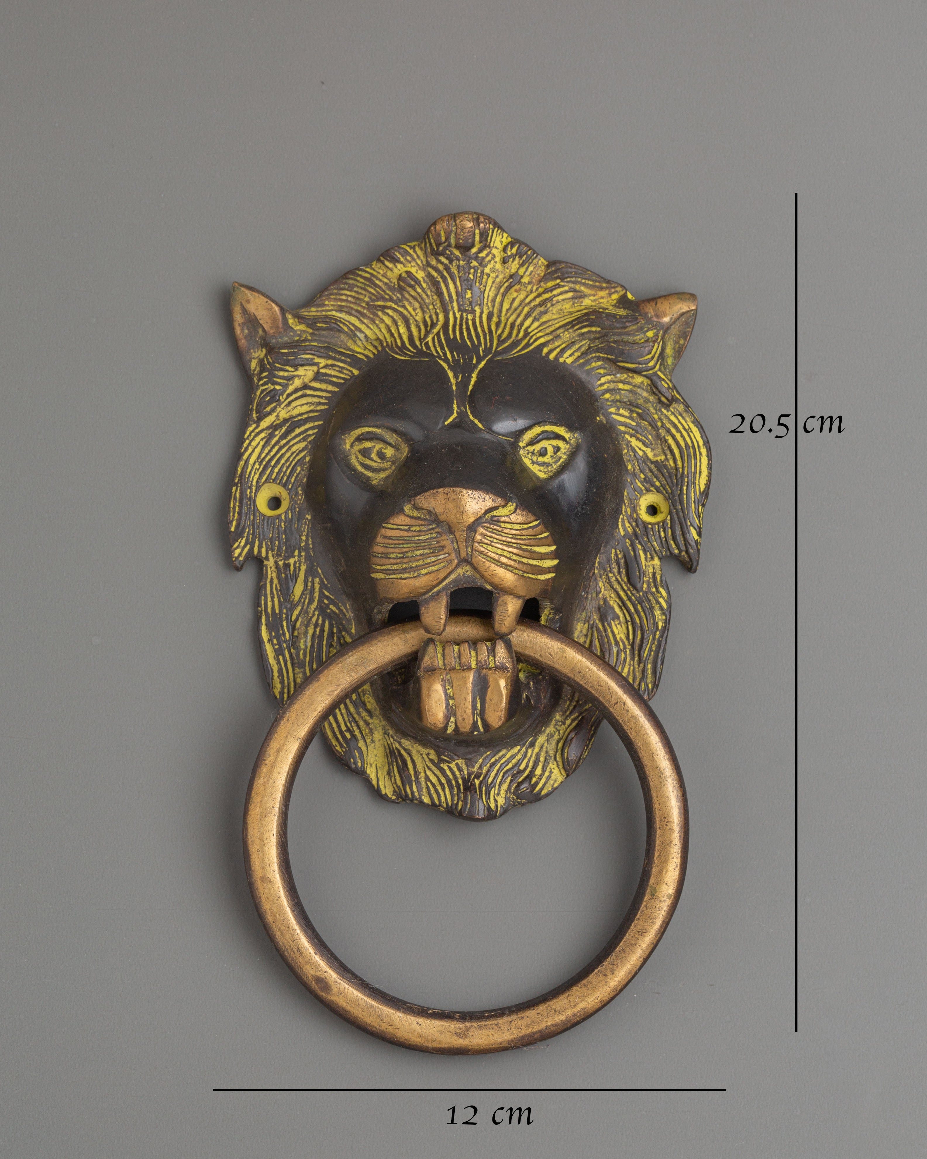 Protective Lion Head Door Knocker | Traditional Home Decor