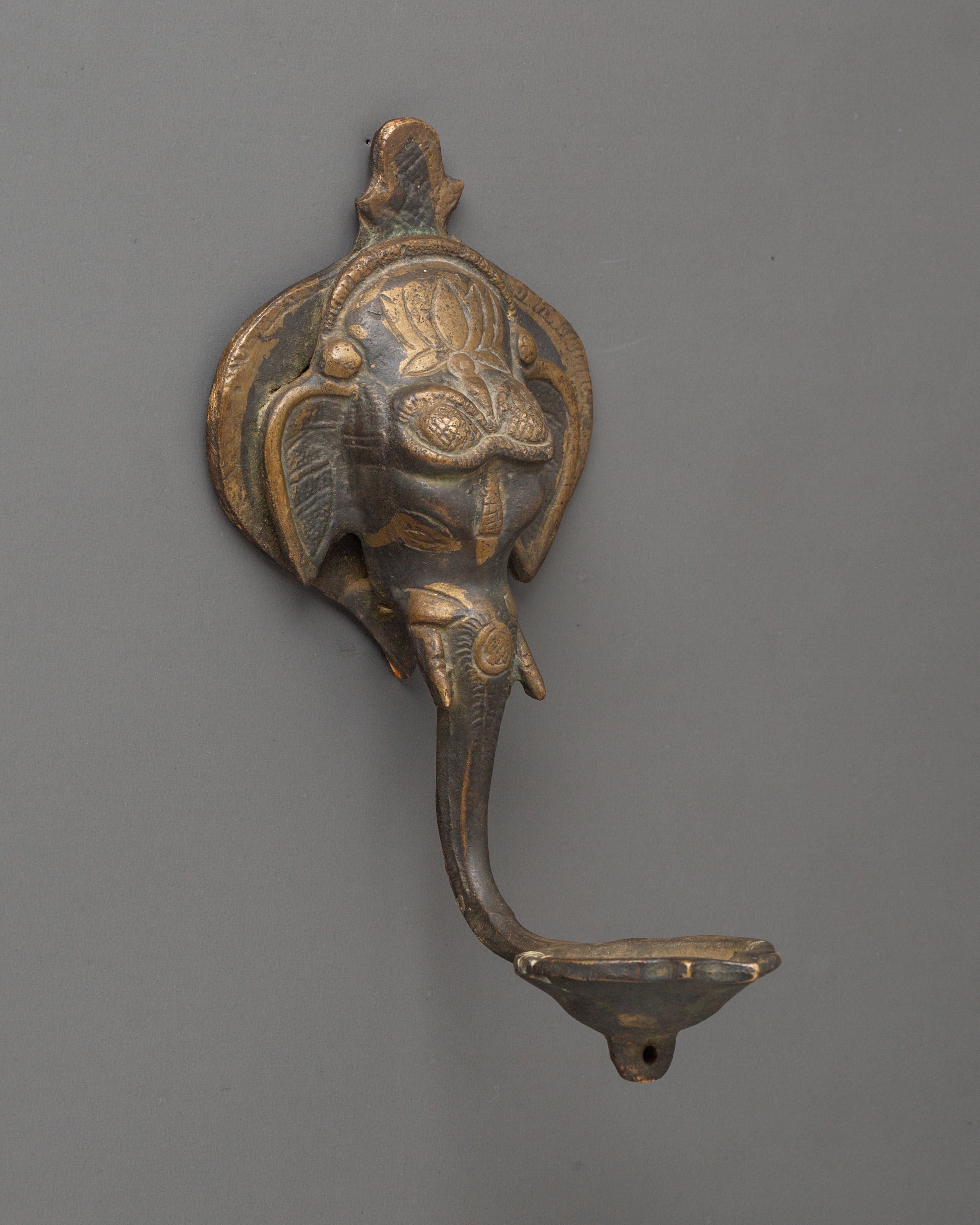 Handcrafted Wall Hanging Oil Lamp | Traditional Elephant Diya