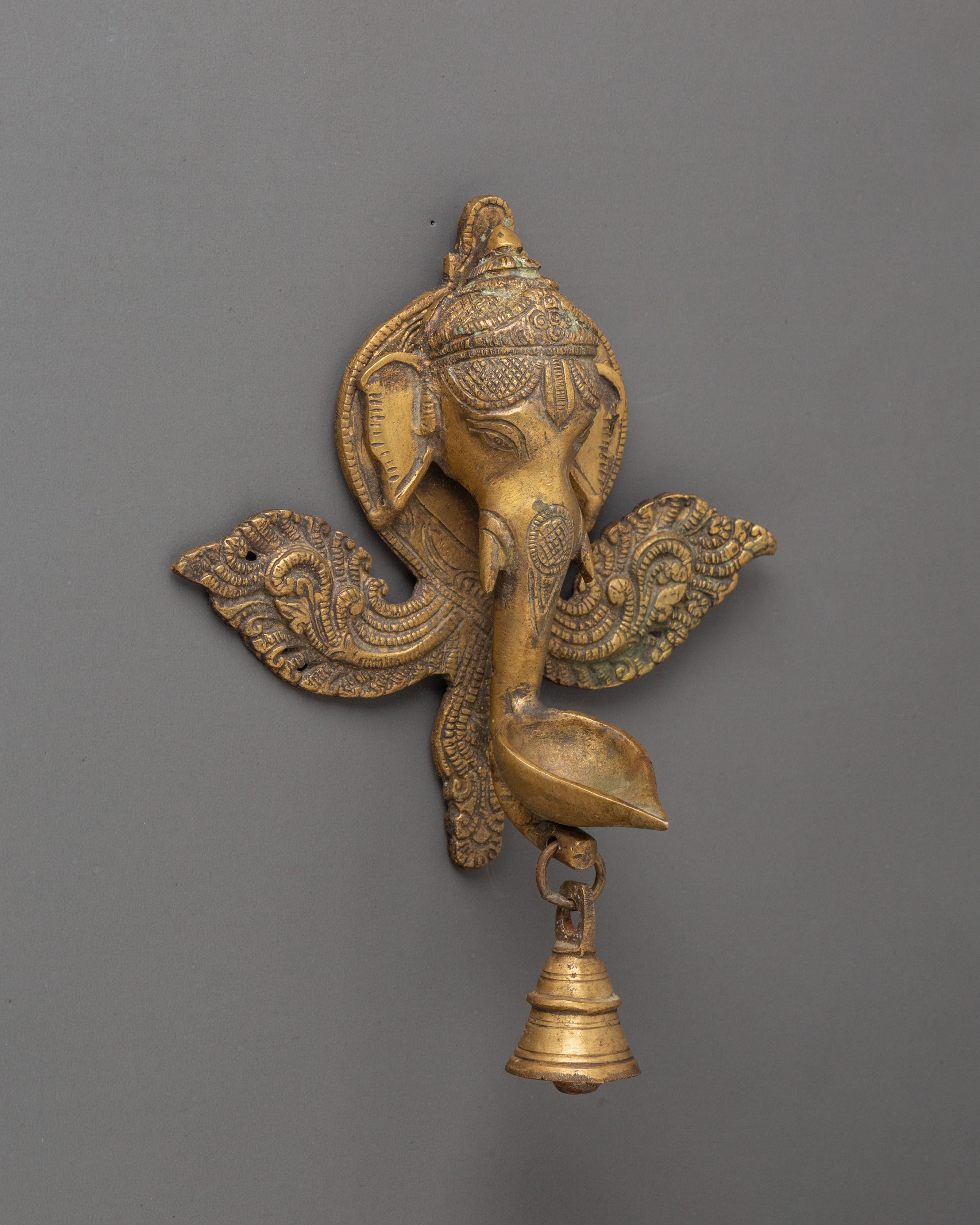 Ganesha Wall Lamp | Traditional Oil Lamp Holder