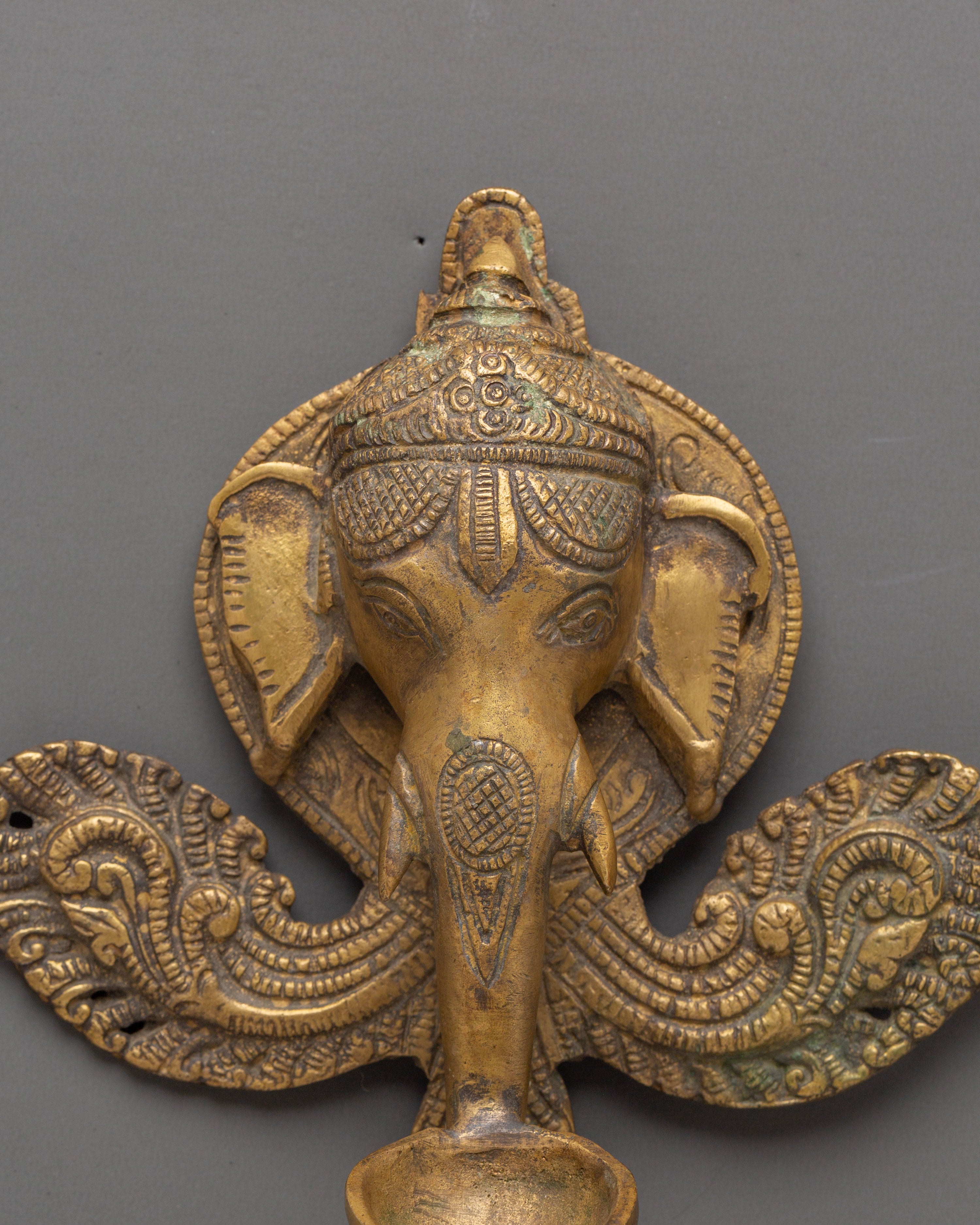 Ganesha Wall Lamp | Traditional Oil Lamp Holder