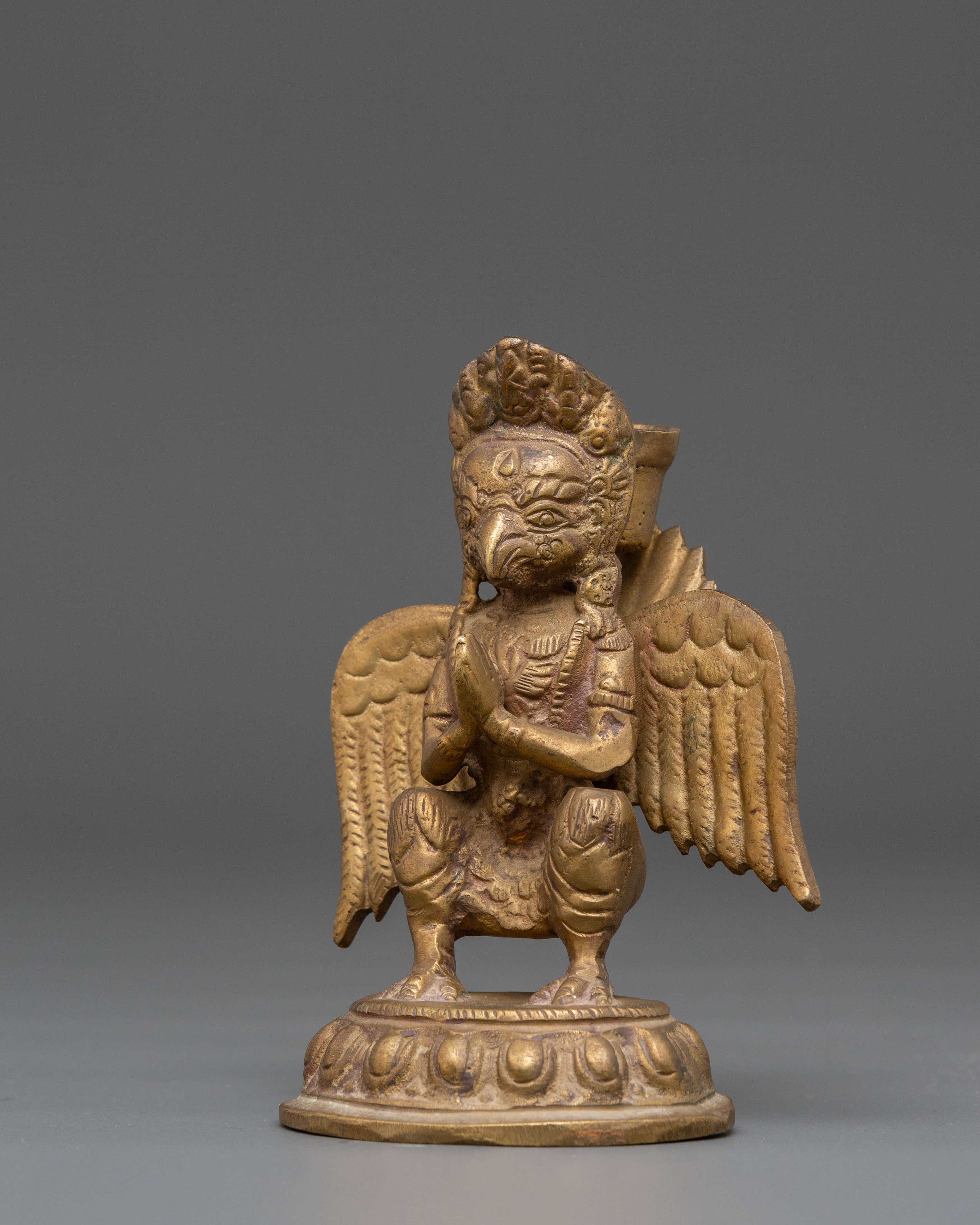 Handcrafted Garuda Candle Holder | Hindu Buddhist Deity Altar Decor