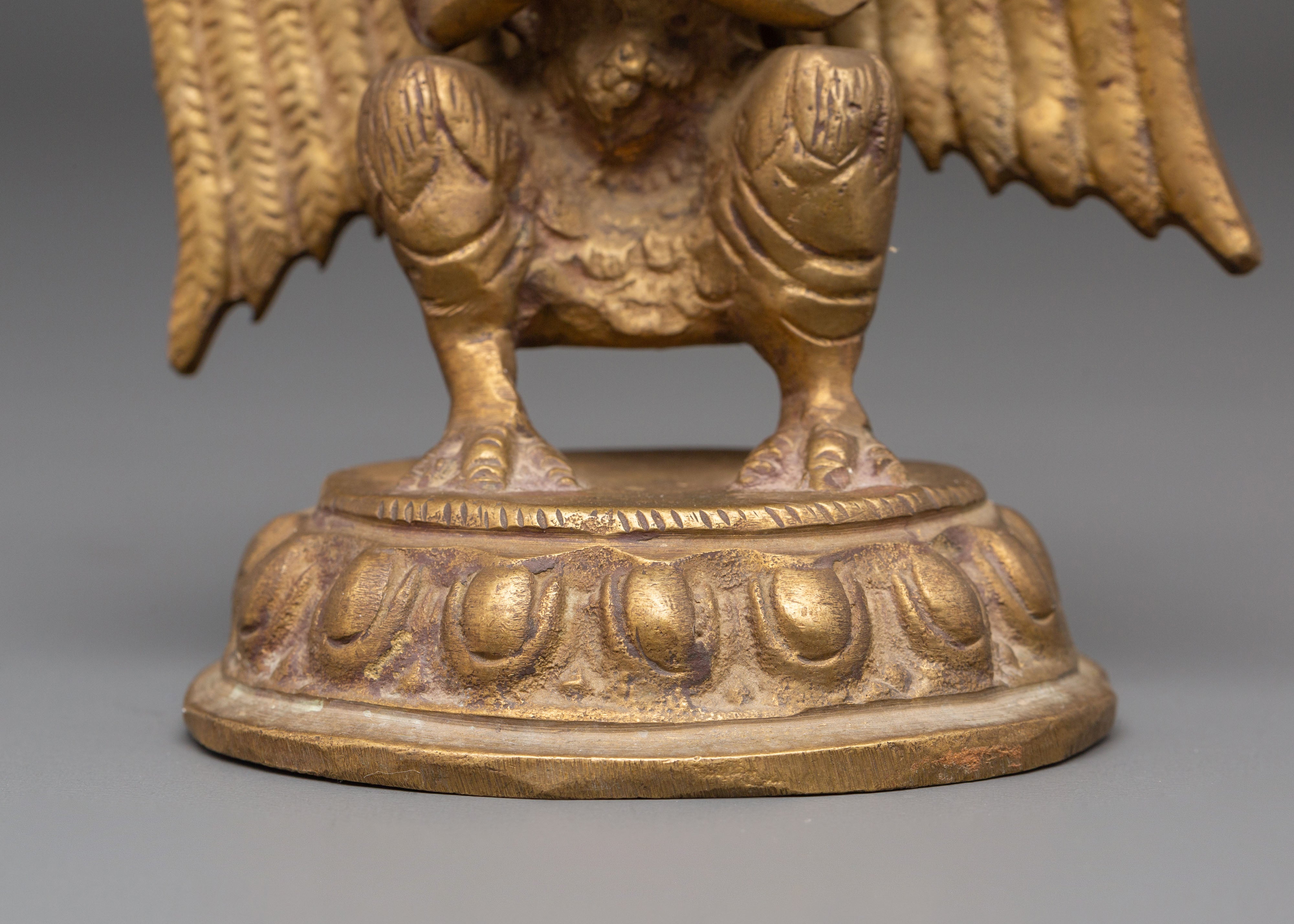 Handcrafted Garuda Candle Holder | Hindu Buddhist Deity Altar Decor