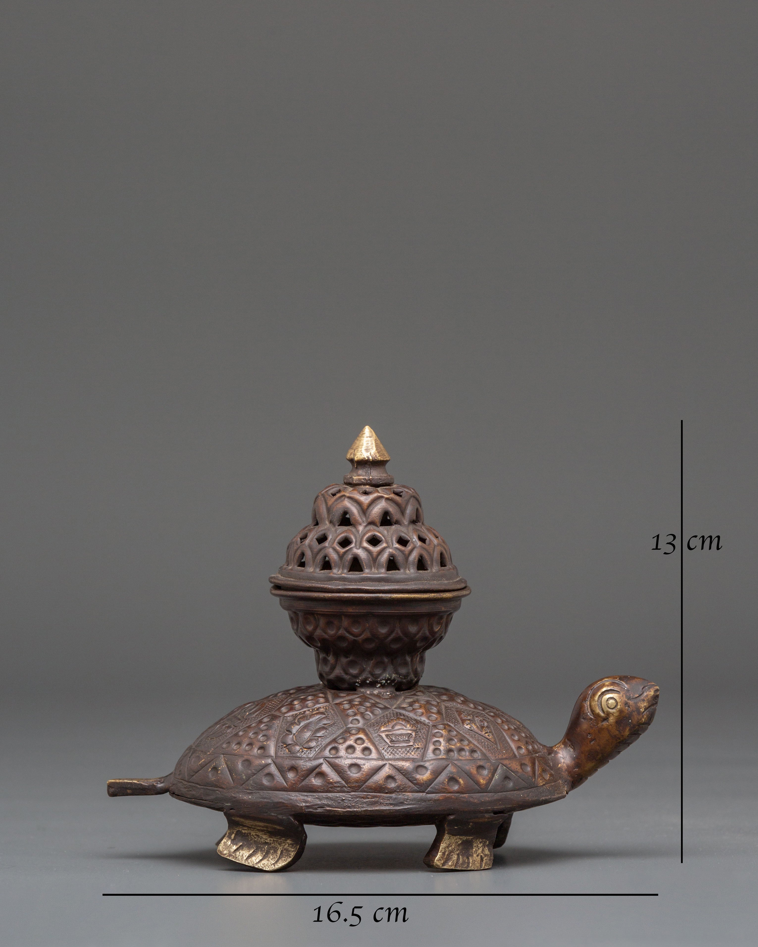 Sacred Turtle Incense Burner | Handcrafted Brass Incense Holder