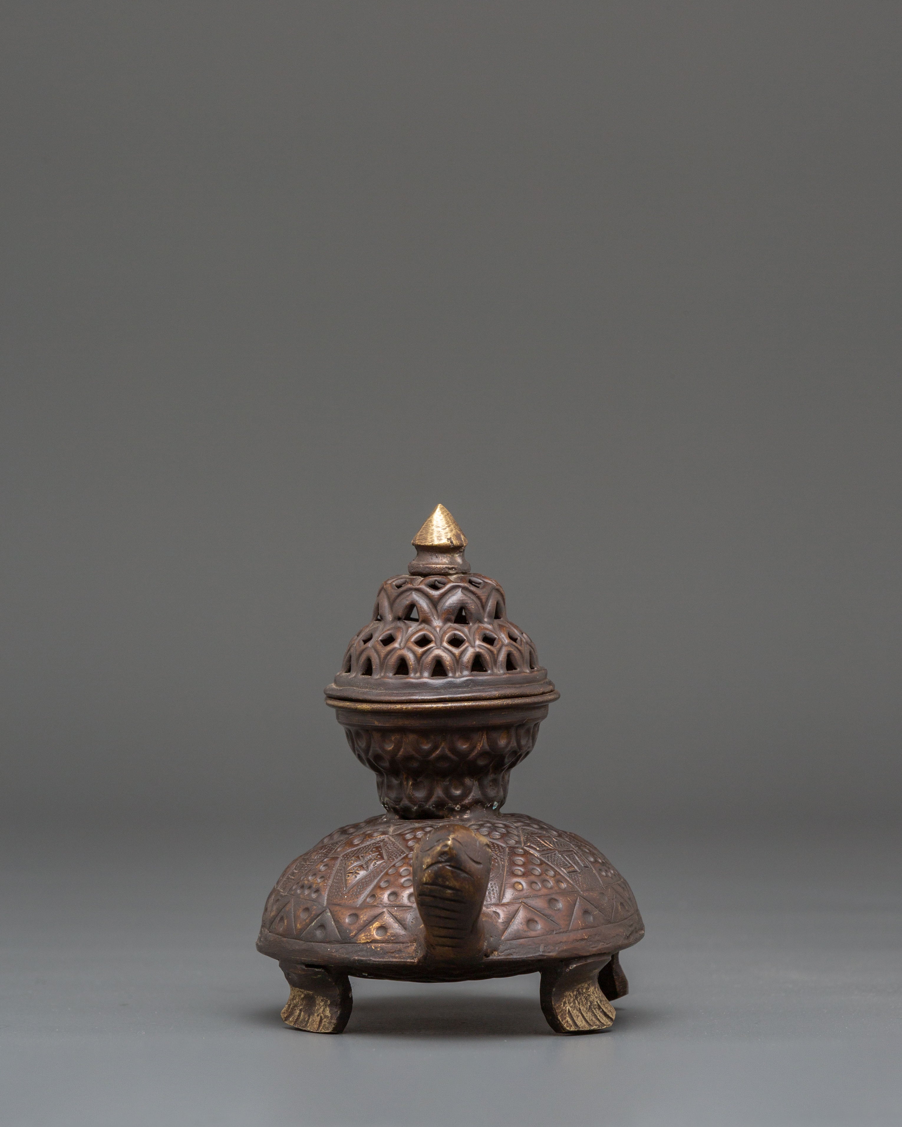 Sacred Turtle Incense Burner | Handcrafted Brass Incense Holder