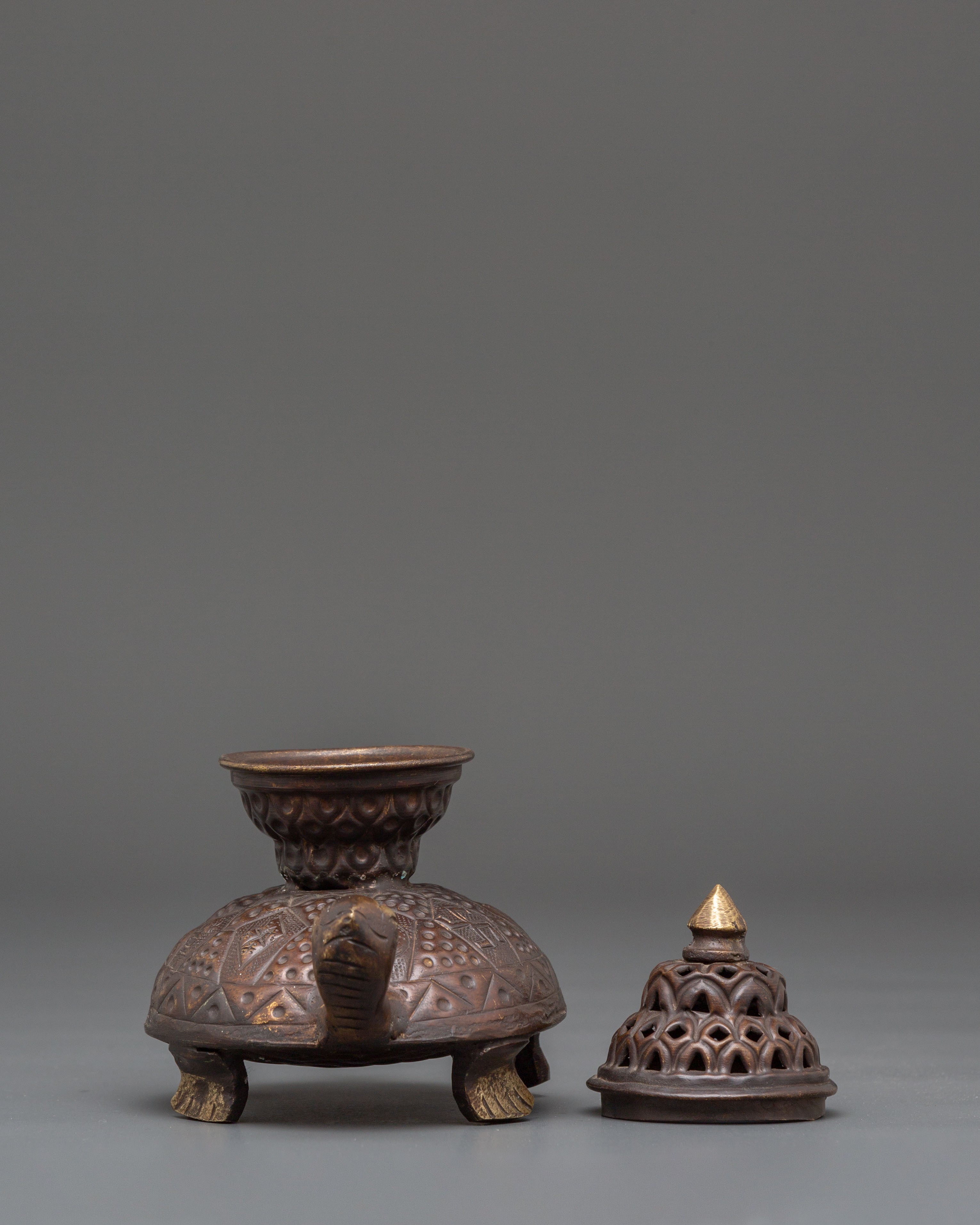 Sacred Turtle Incense Burner | Handcrafted Brass Incense Holder