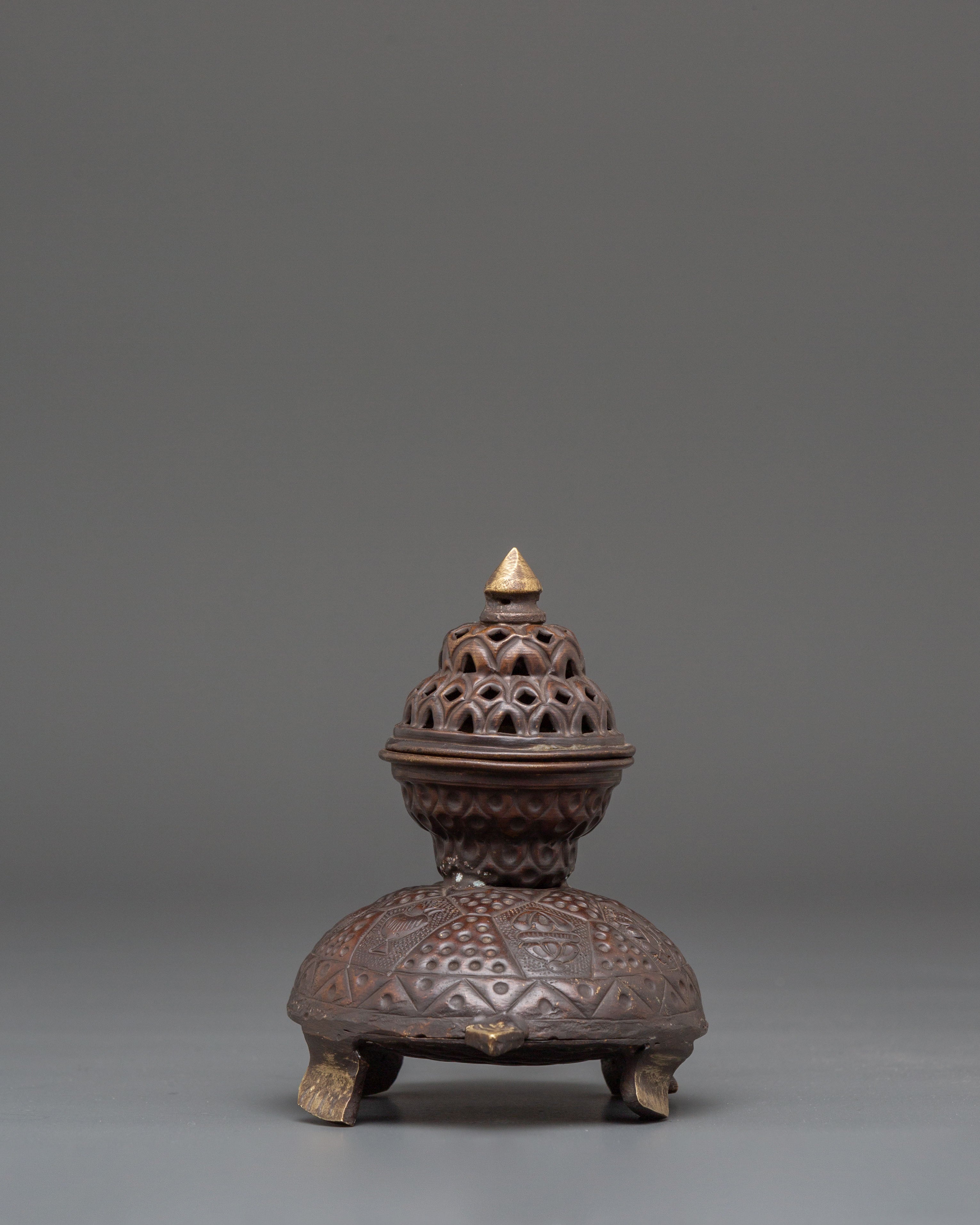 Sacred Turtle Incense Burner | Handcrafted Brass Incense Holder