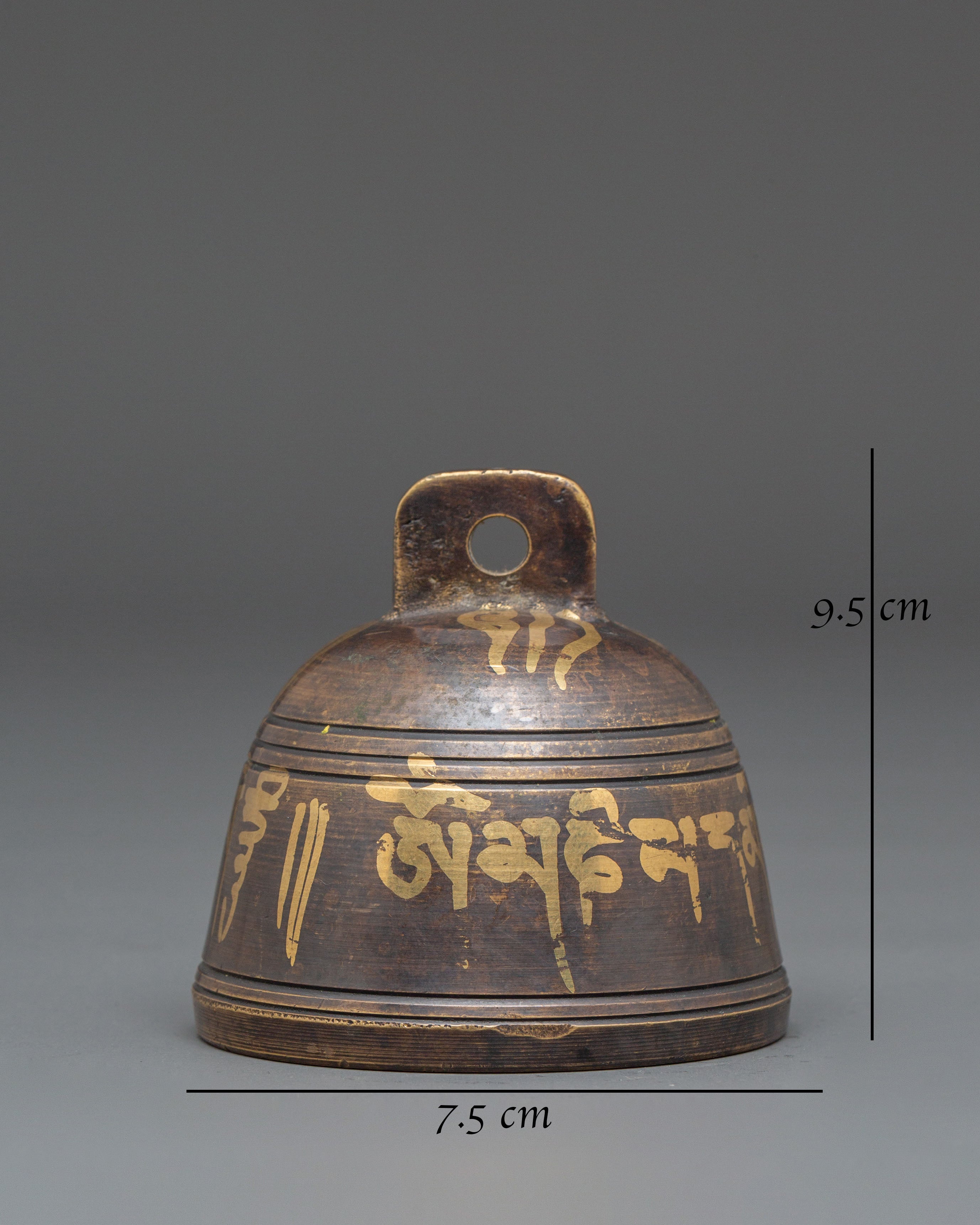 Hanging Bell for Ceremonies | Tibetan Script Bell for Meditation & Rituals