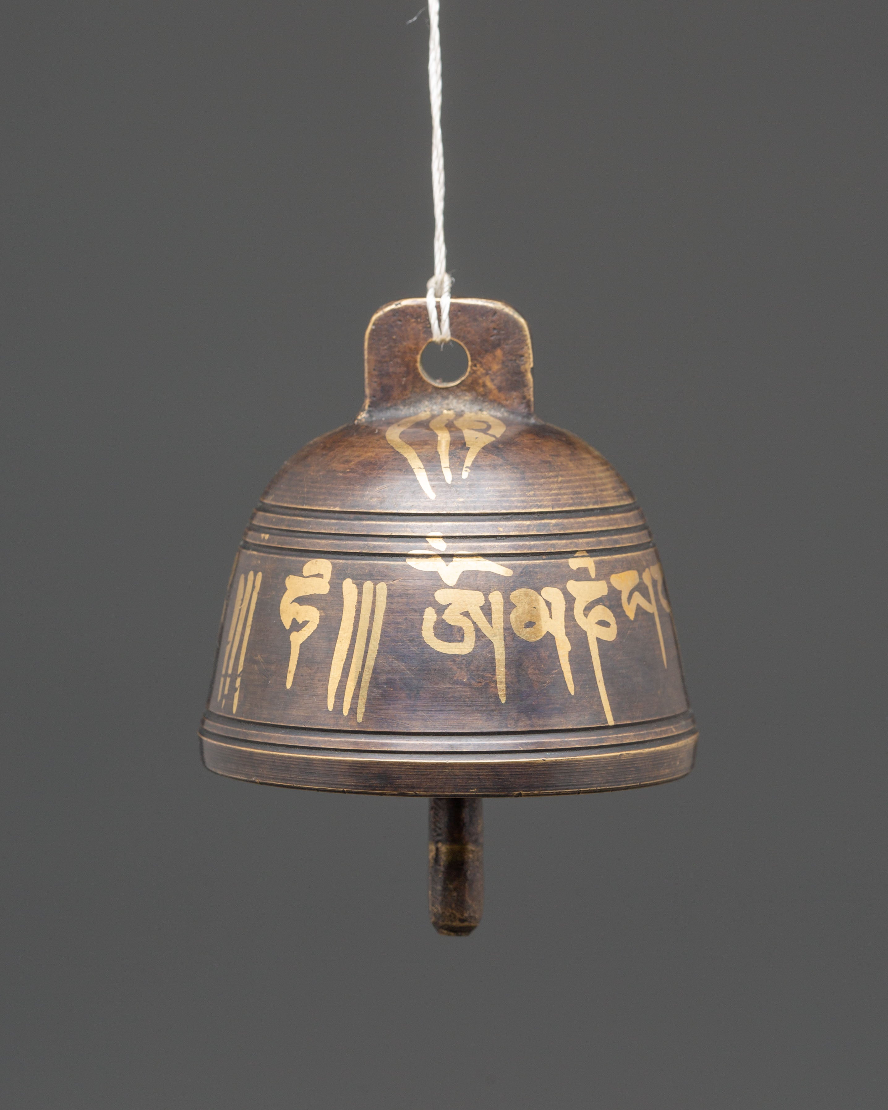 Hanging Bell for Ceremonies | Tibetan Script Bell for Meditation & Rituals