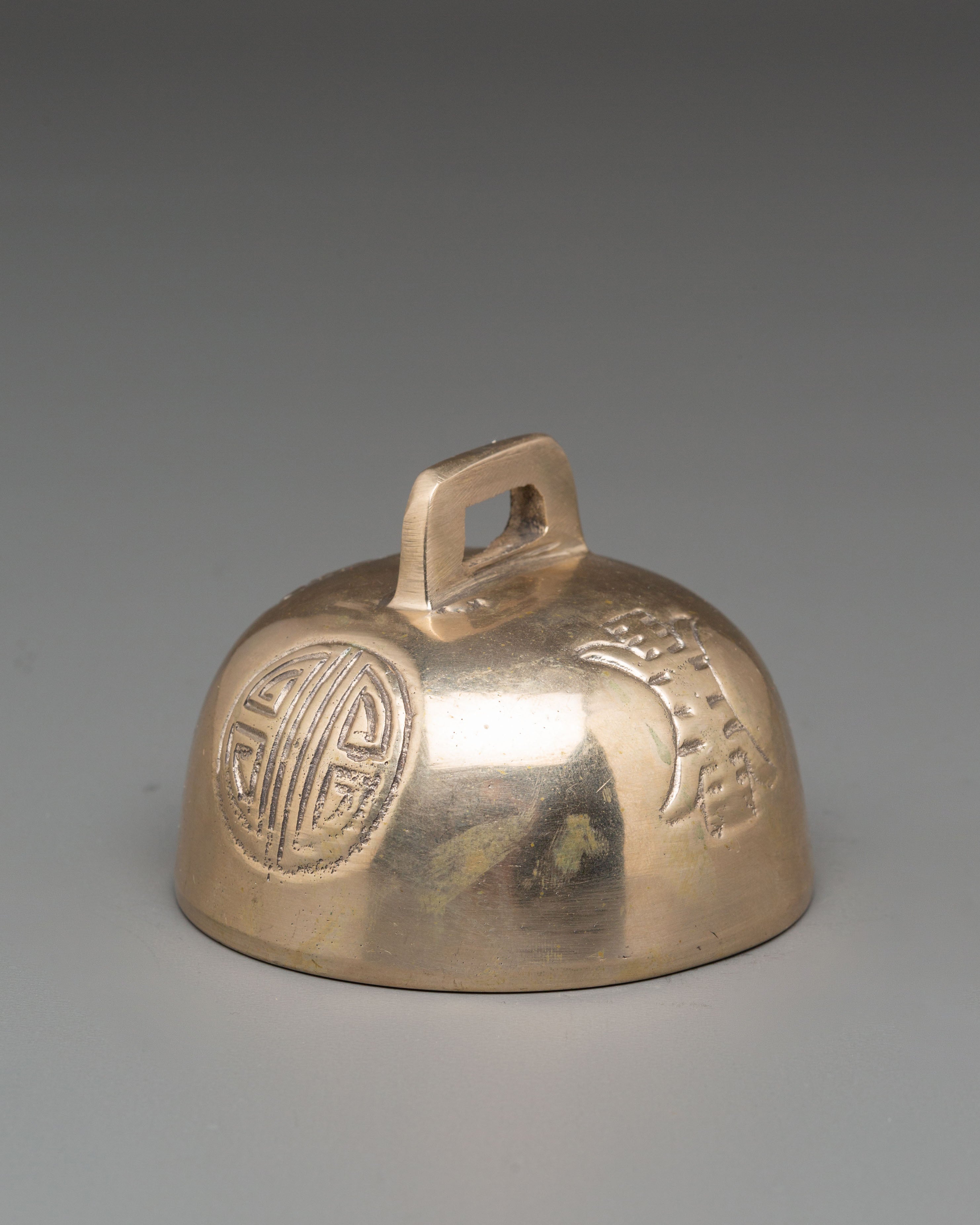Tibetan Brass Hanging Bell | Handmade Meditation Instrument
