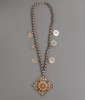 Handmade silver locket with intricate design