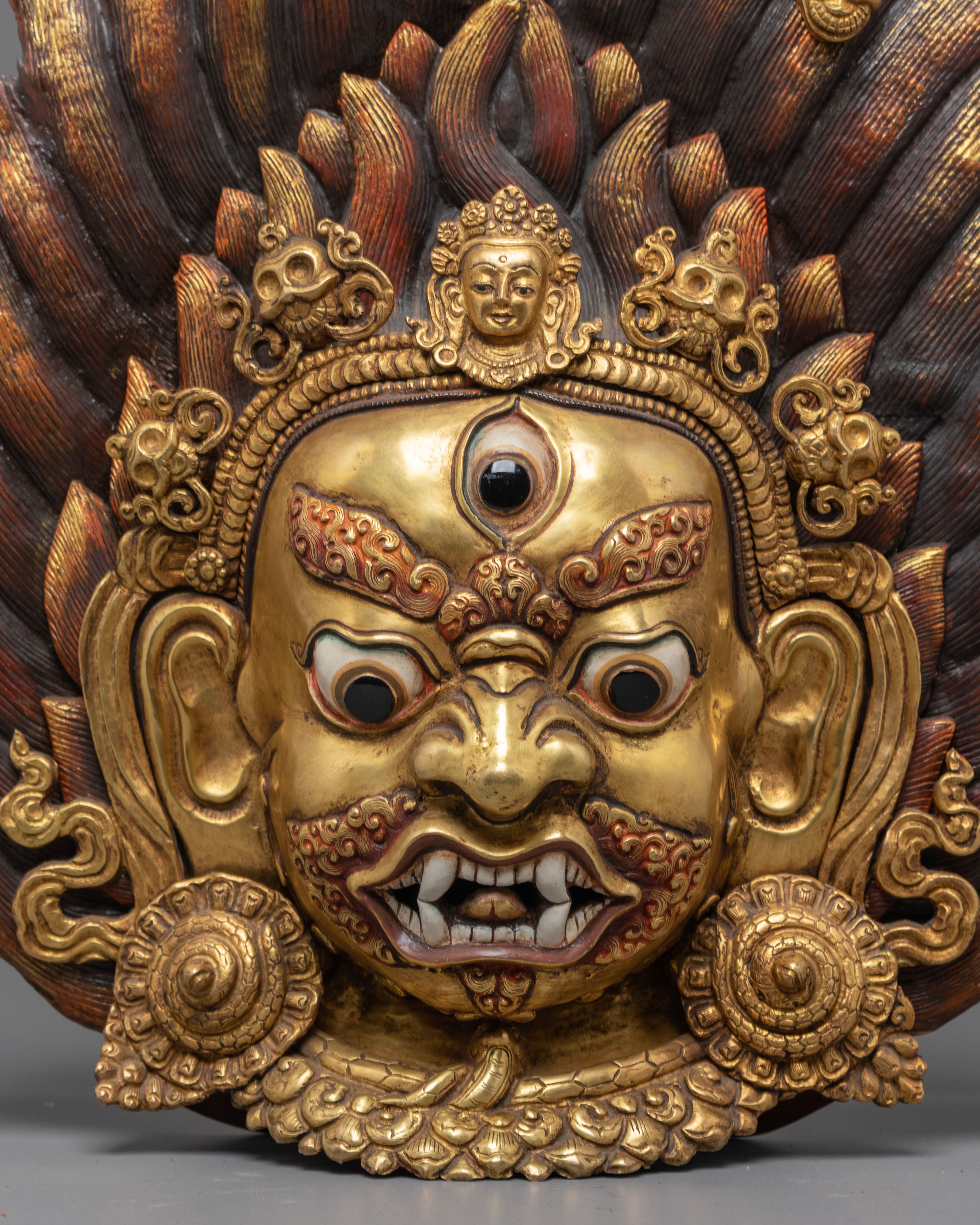 Tibetan Buddhist Deity-Mahakala Wall Hanging | Symbol of Protection