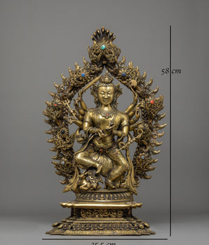 Handmade Nityanath Shiva Statue with Nandi | Bronze Mahadev Sculpture