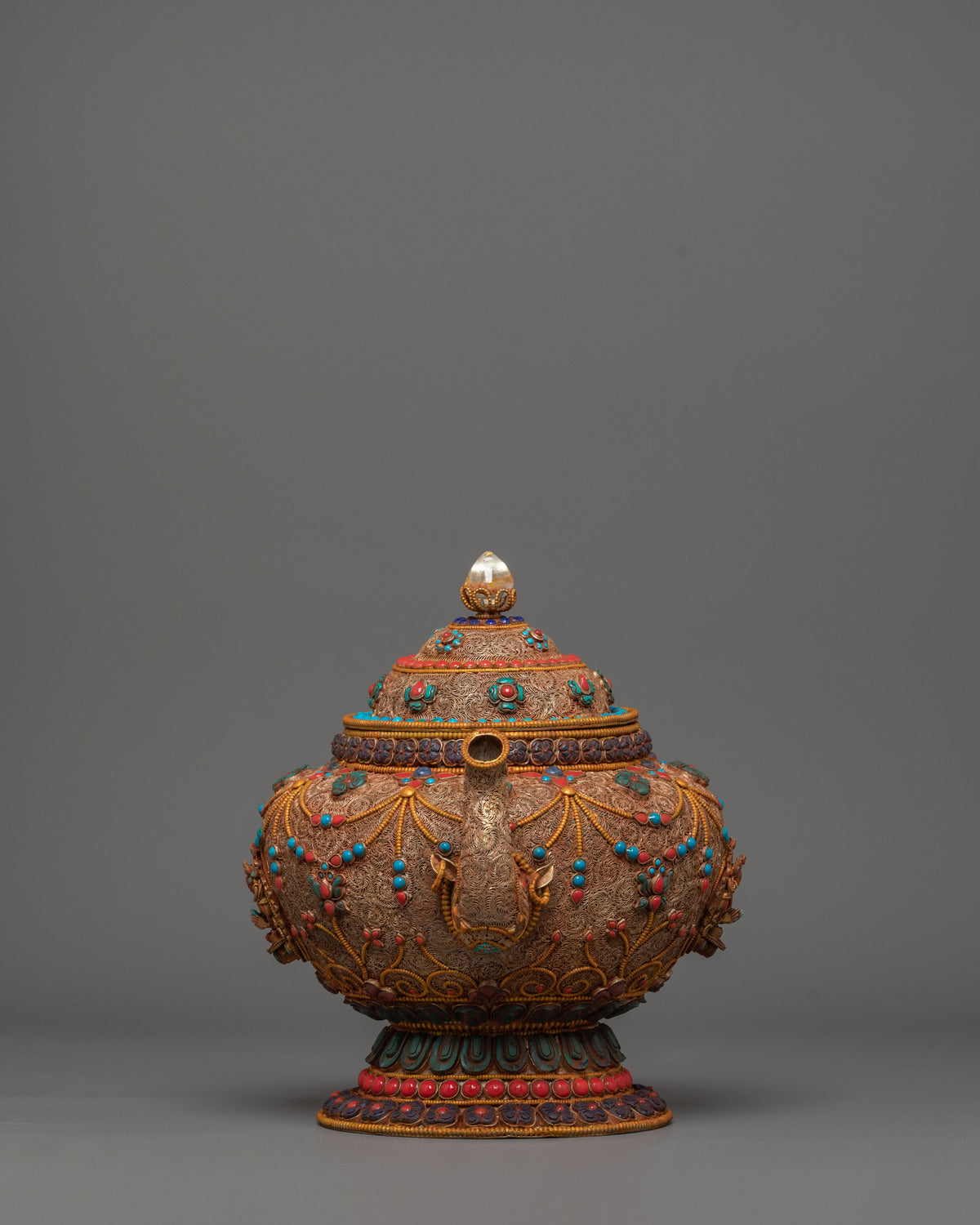 Chenrezig Carved Tea Pot | Symbol of Compassion