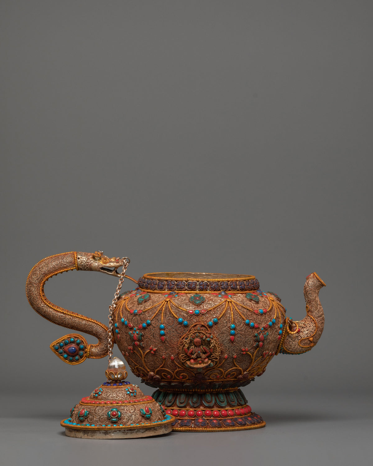 Chenrezig Carved Tea Pot | Symbol of Compassion