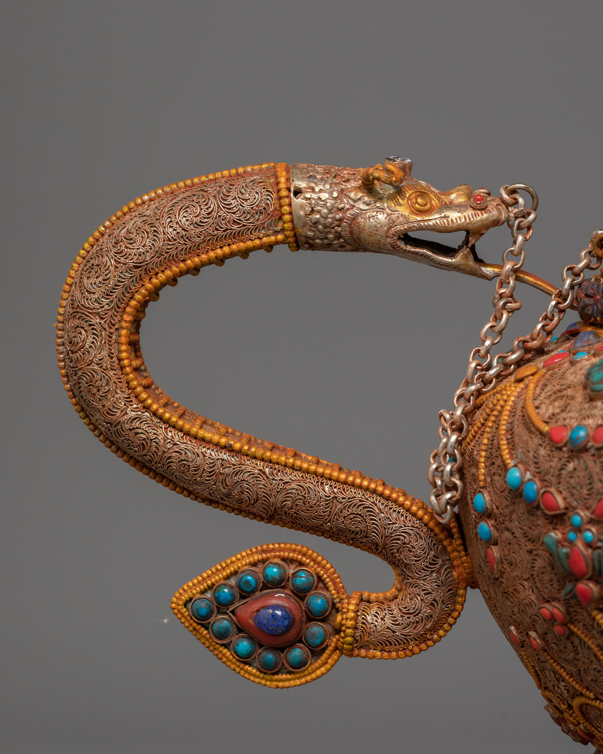 Chenrezig Carved Tea Pot | Symbol of Compassion