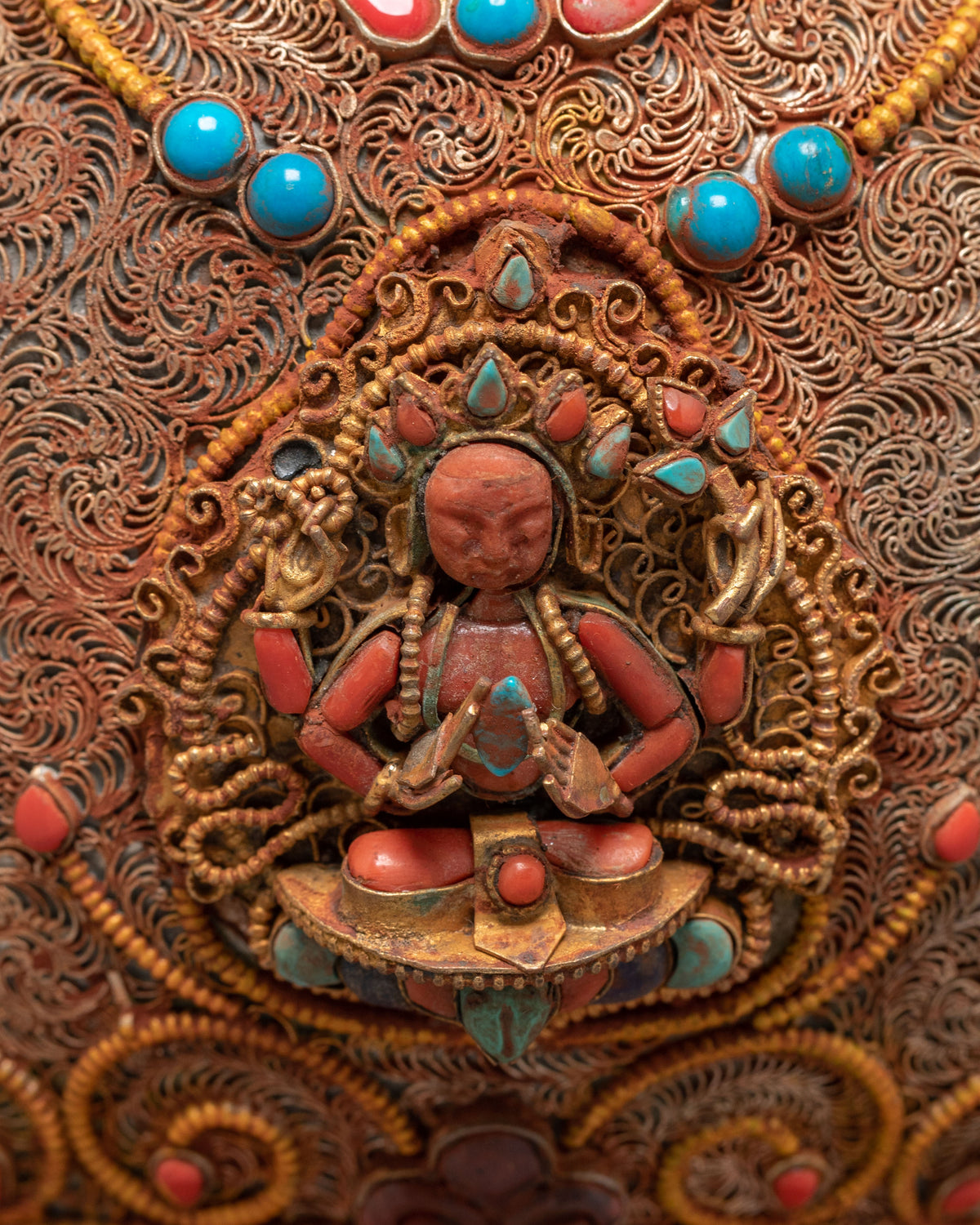 Chenrezig Carved Tea Pot | Symbol of Compassion