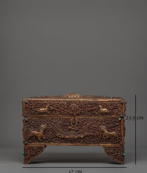 Avalokitesvara Carved Altar Box | Symbol of Wisdom