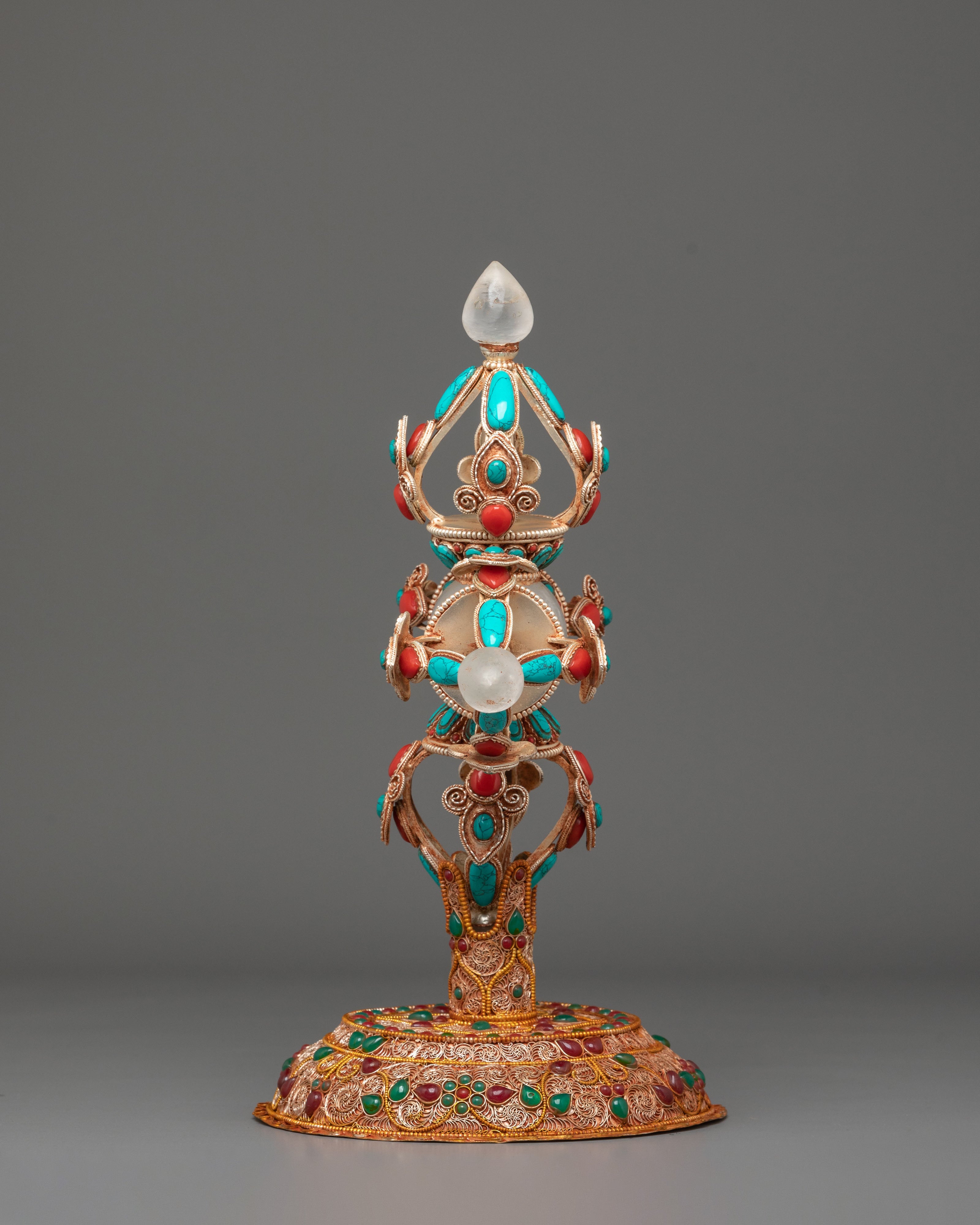 Sacred Tibetan Buddhist Vishva Vajra | Double Vajra Ritual Altar Piece