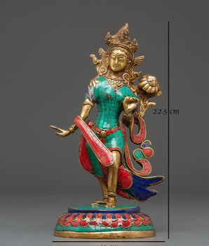 Sacred Green Tara Goddess Sculpture | Spiritual Protection